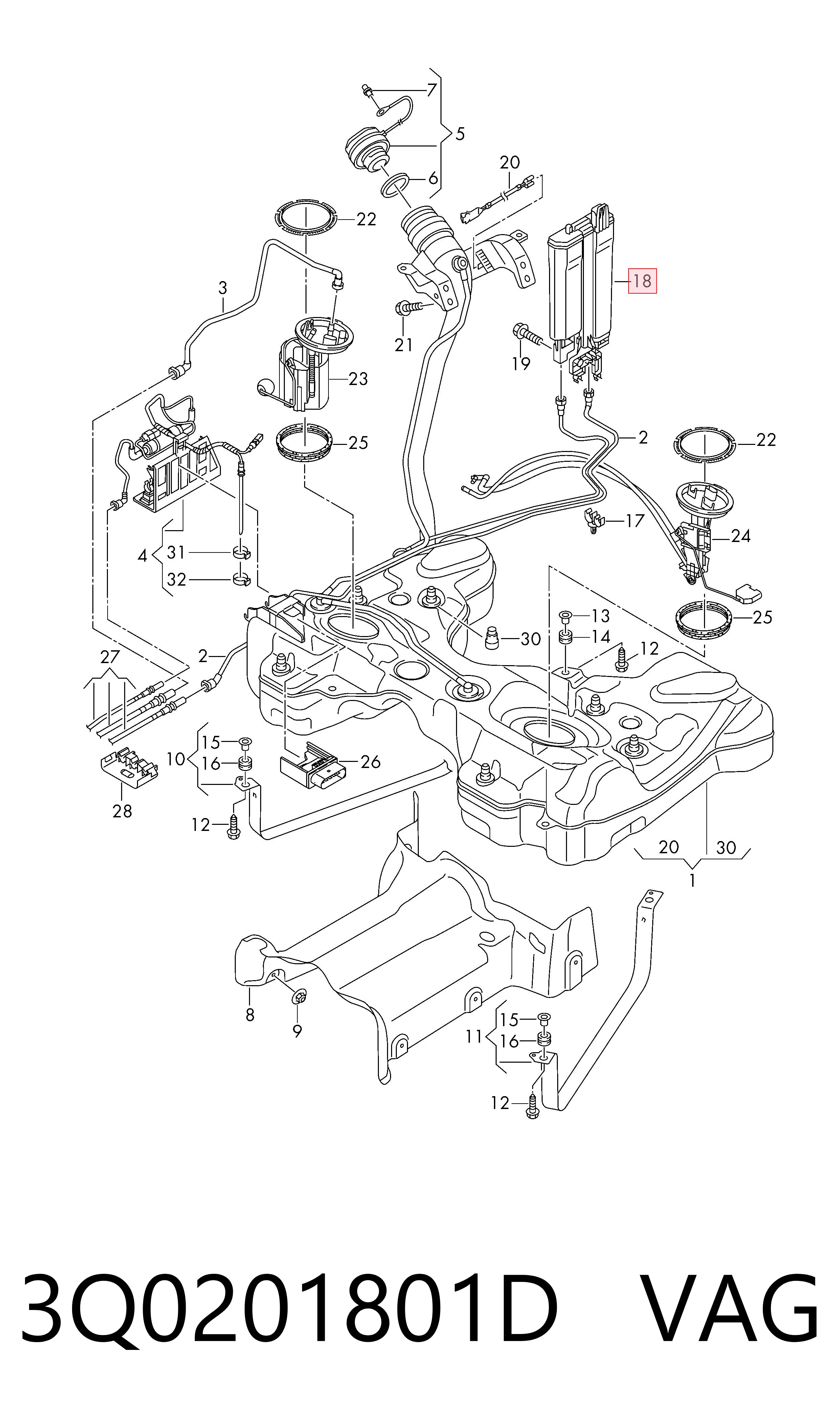 3Q0201801D VAG 