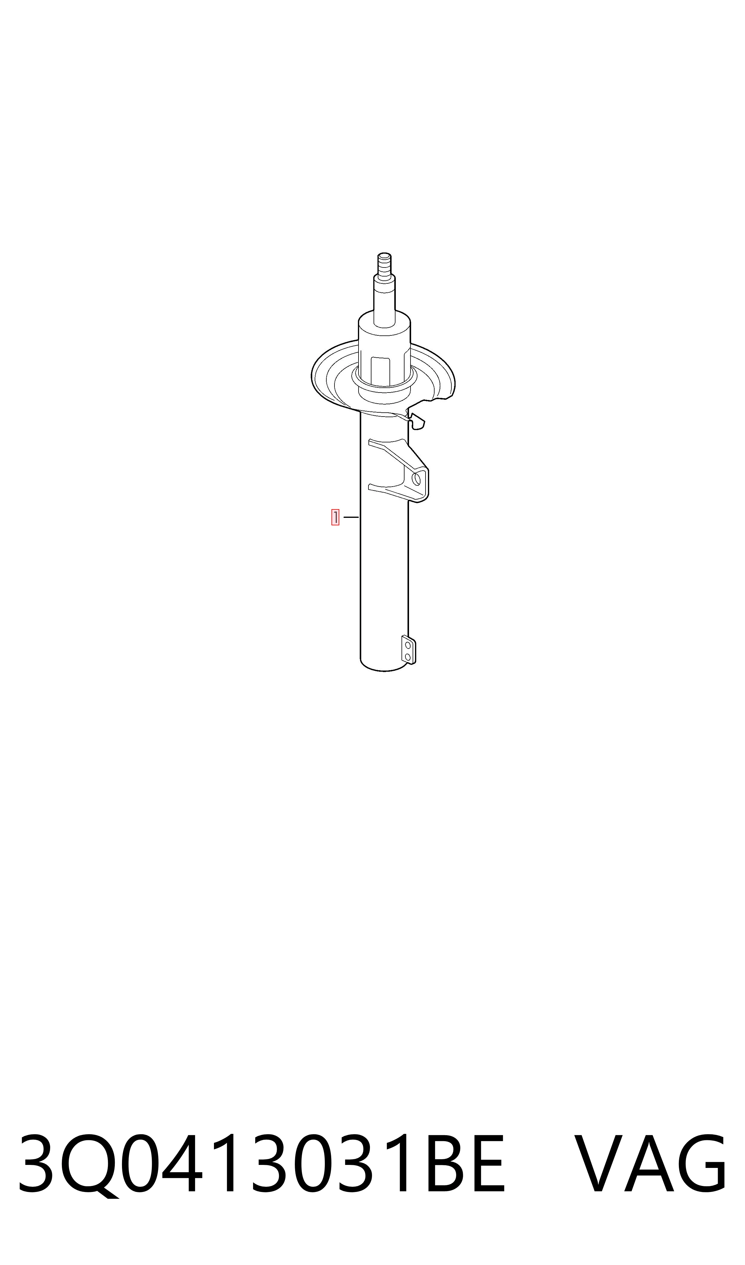 Стойка амортизатора передняя AND 30413049 ціна, від 141.79 USD