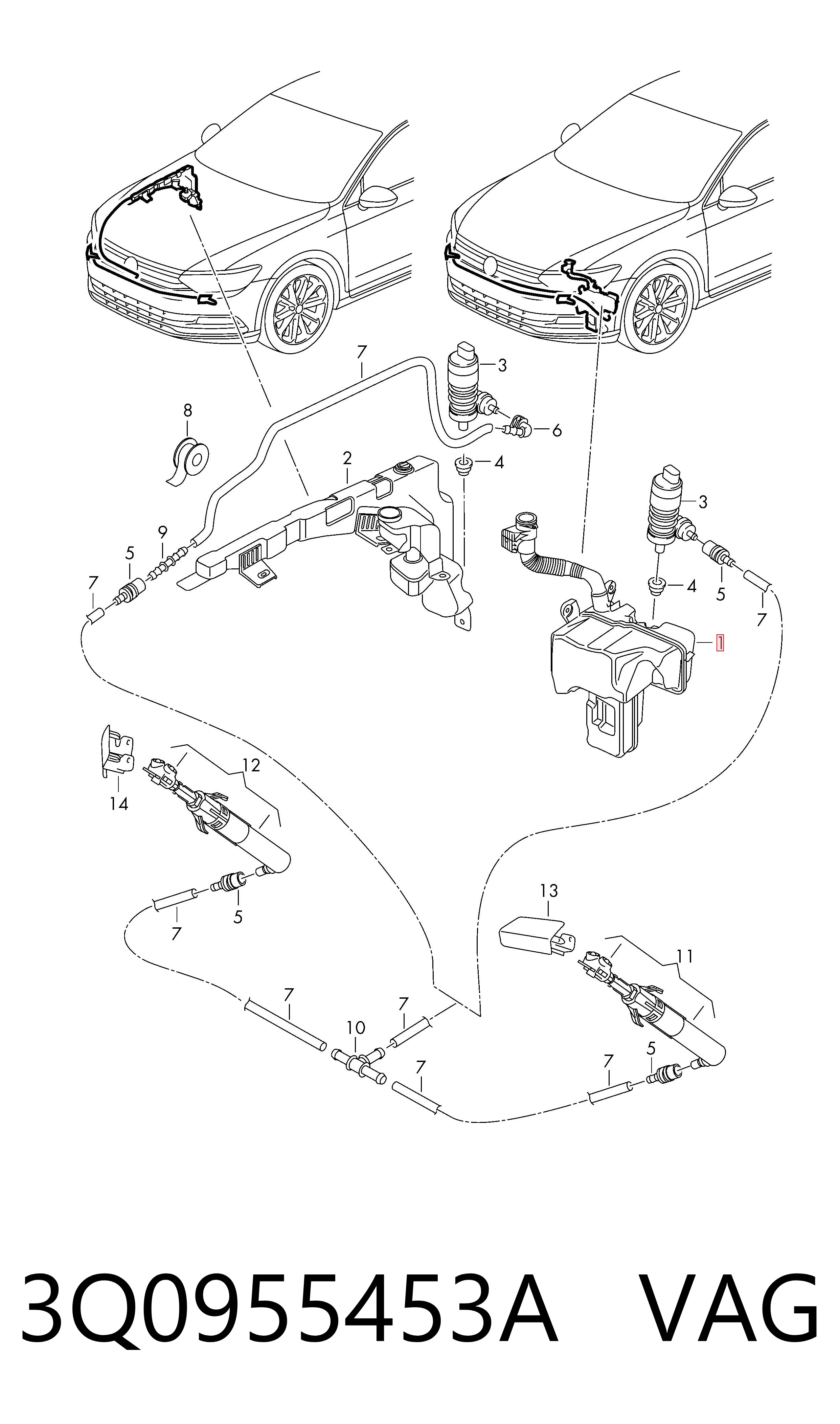 Купити 3Q0955453A Diamond/DPA Бачок омивайки