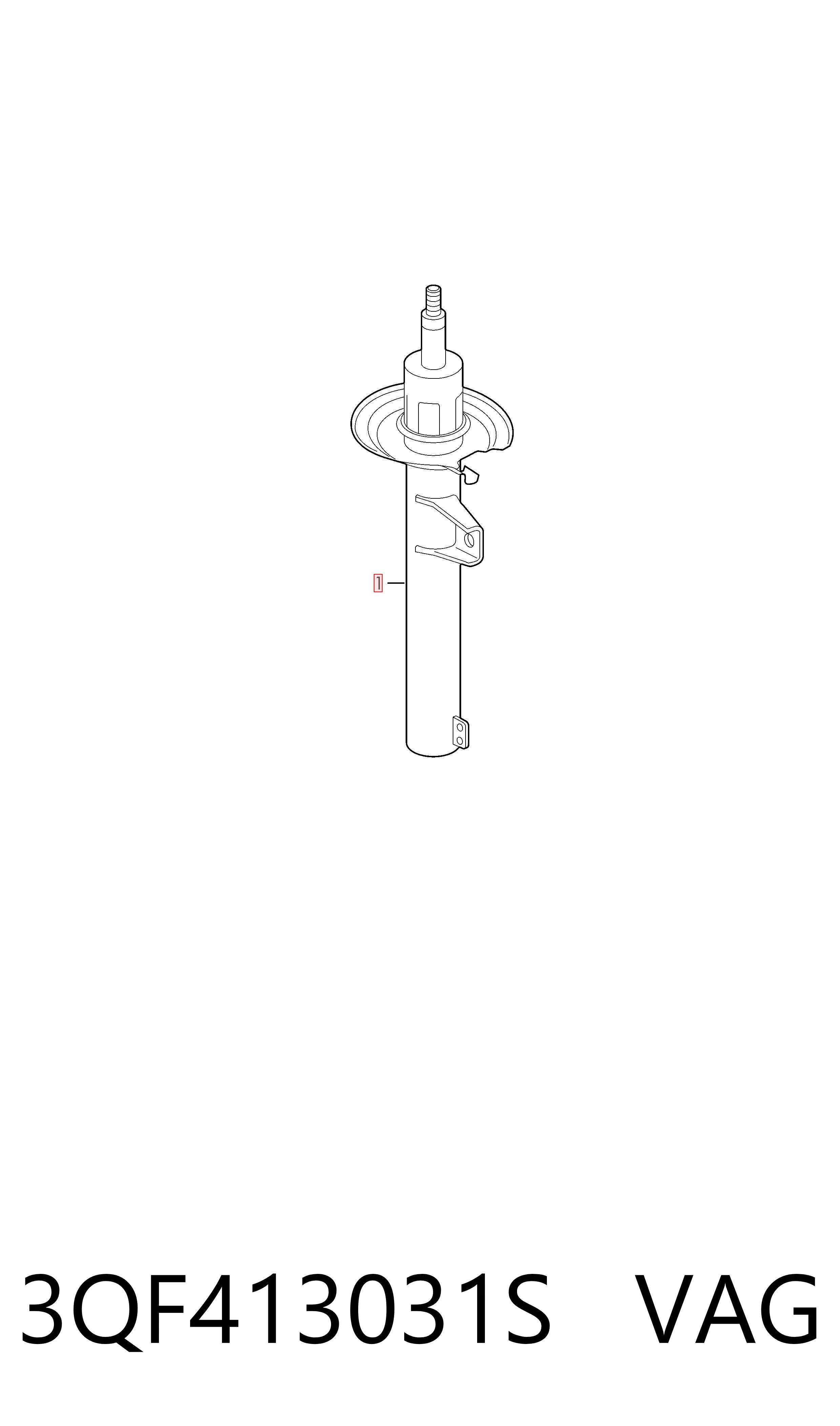 Стойка амортизатора передняя AND 30413053 ціна, від 108.46 USD
