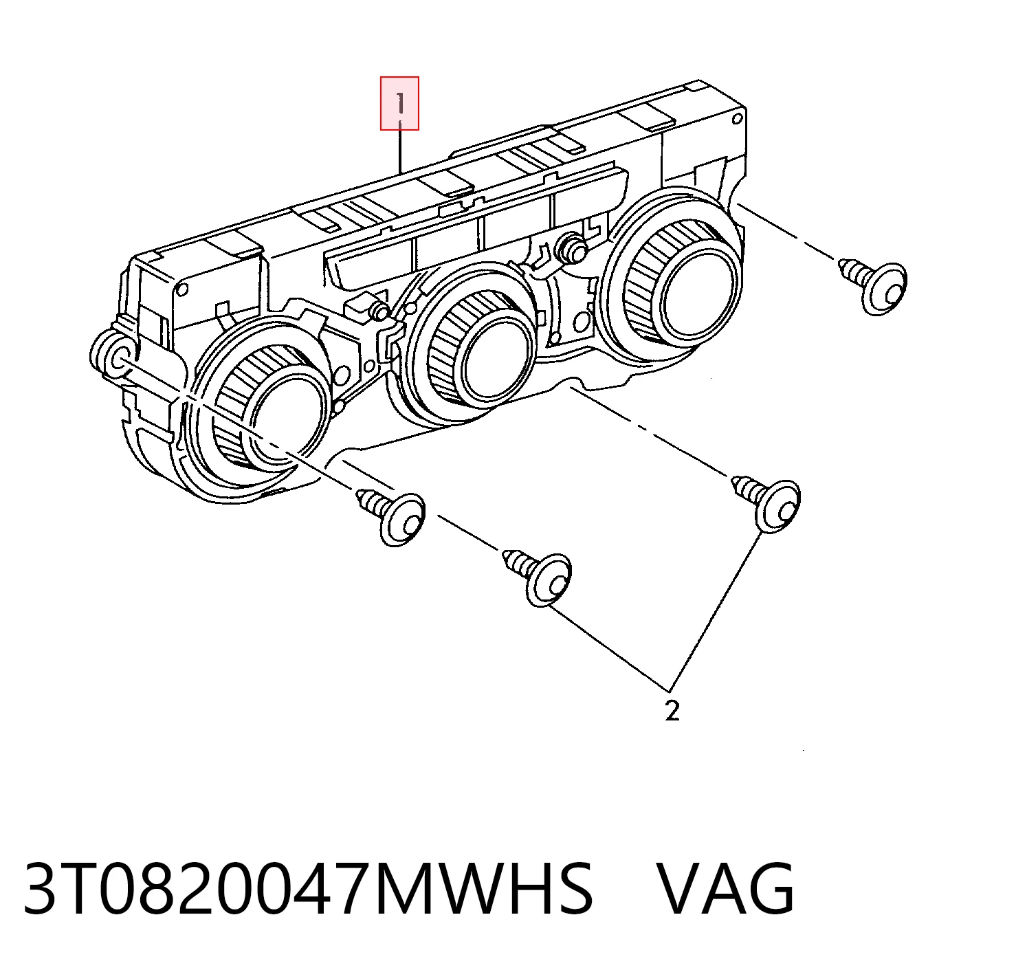 3T0820047MWHS VAG Механізм управління кондиціонером