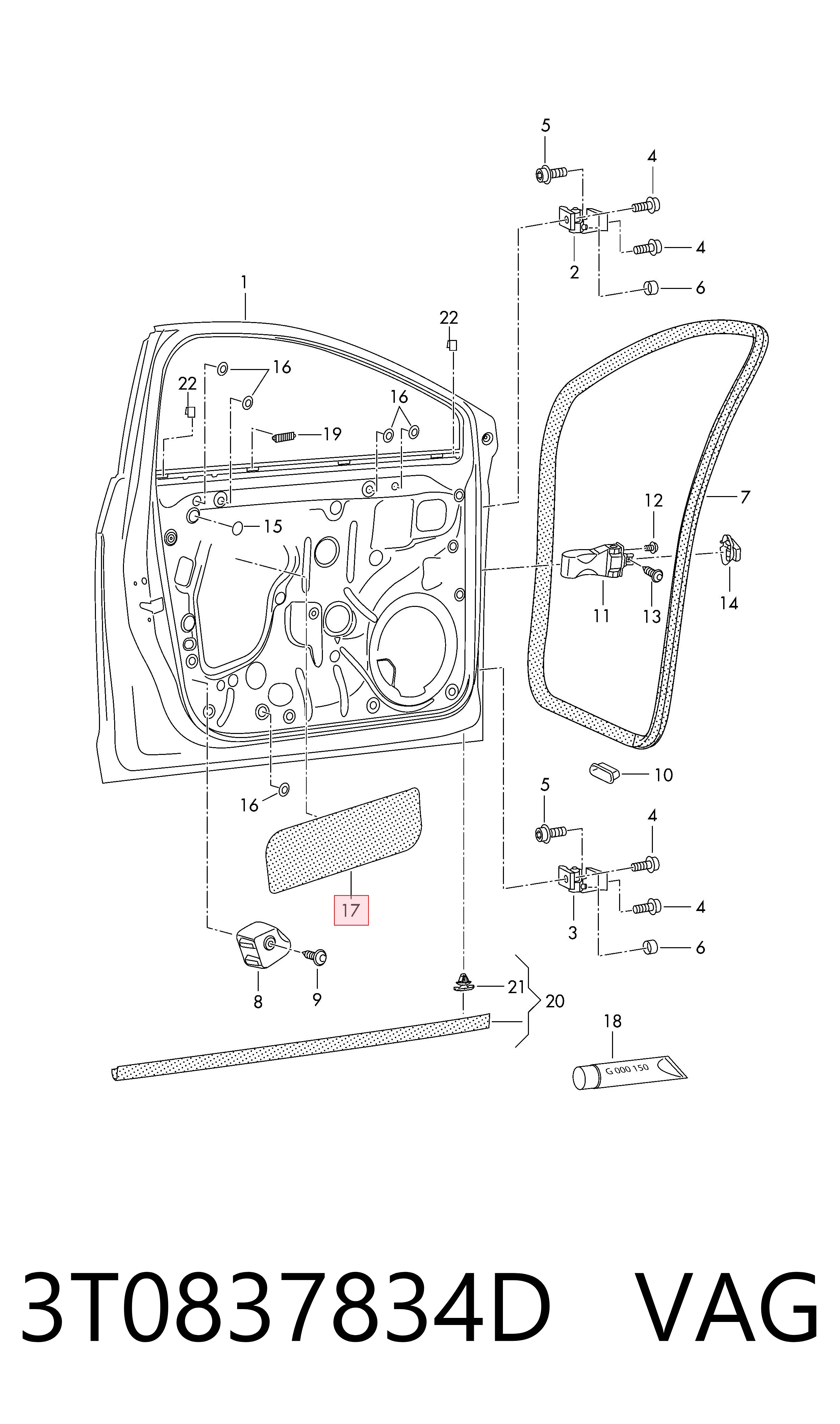 3T0837834D VAG Утеплювач капота