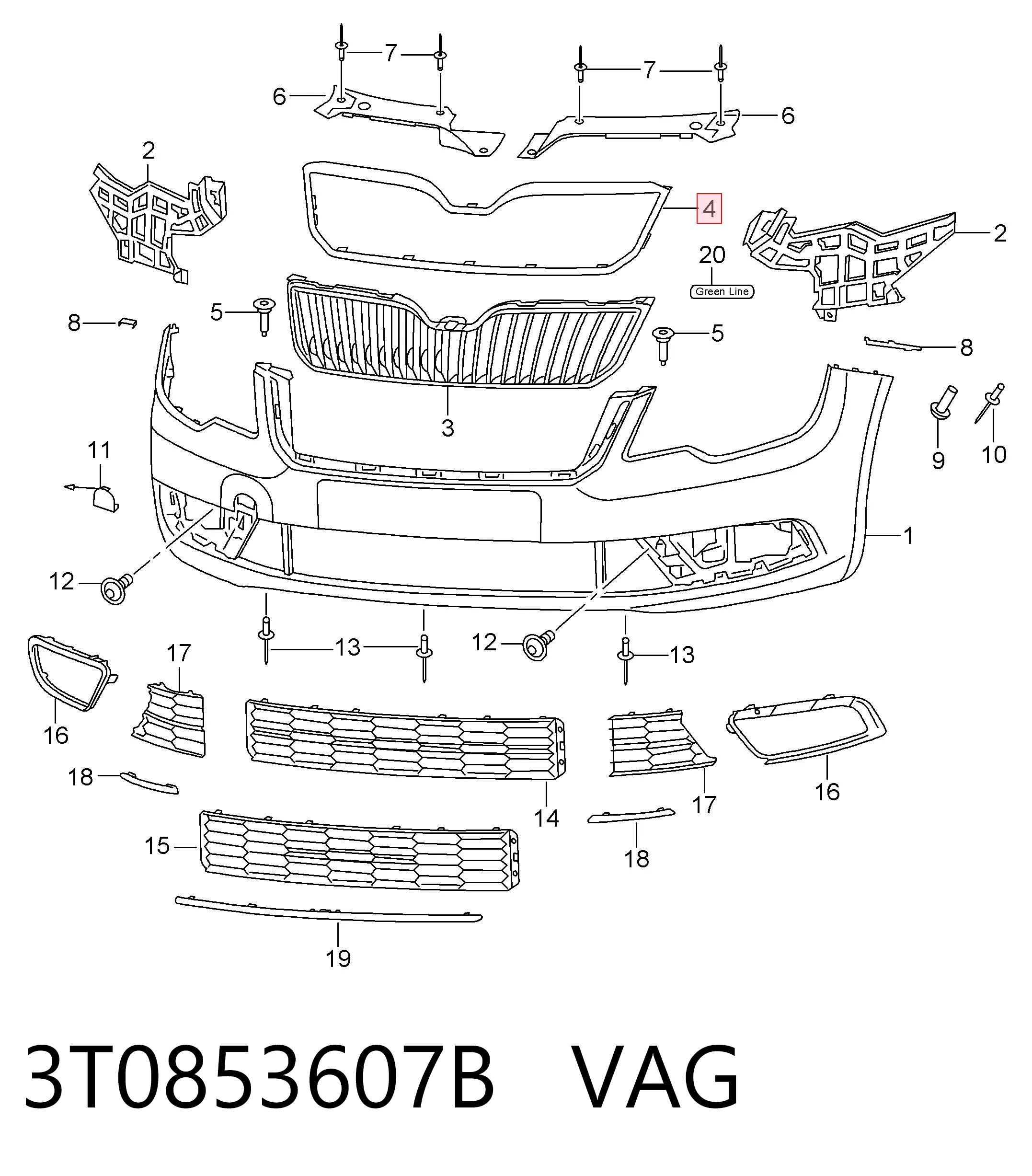 Накладка (рамка) решітки радіатора AND 30853288 ціна, від 29.12 USD