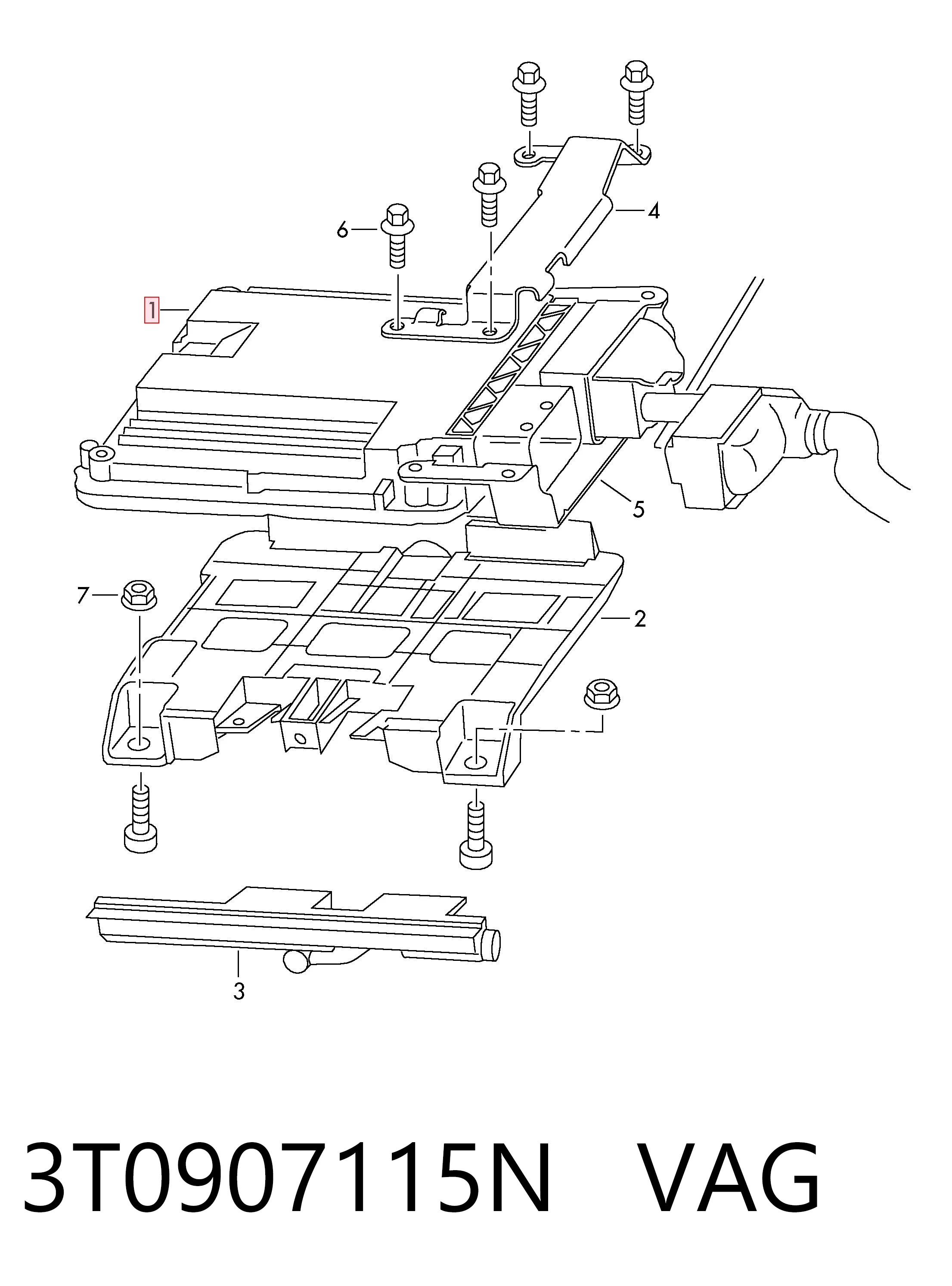 ЕБУ VAG 3T0907115N ціна, від 164.68 USD