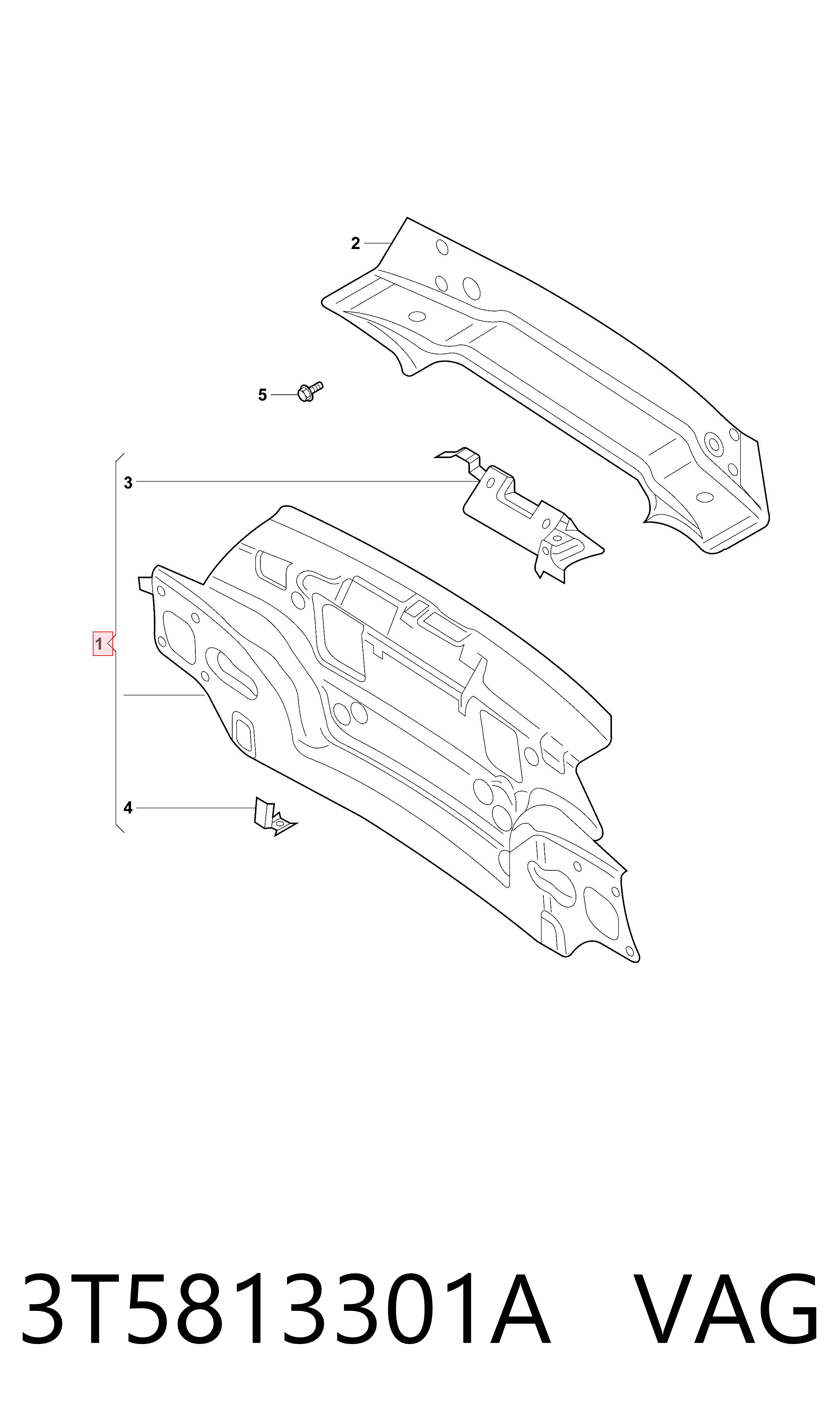3T5813301A VAG Перегородка