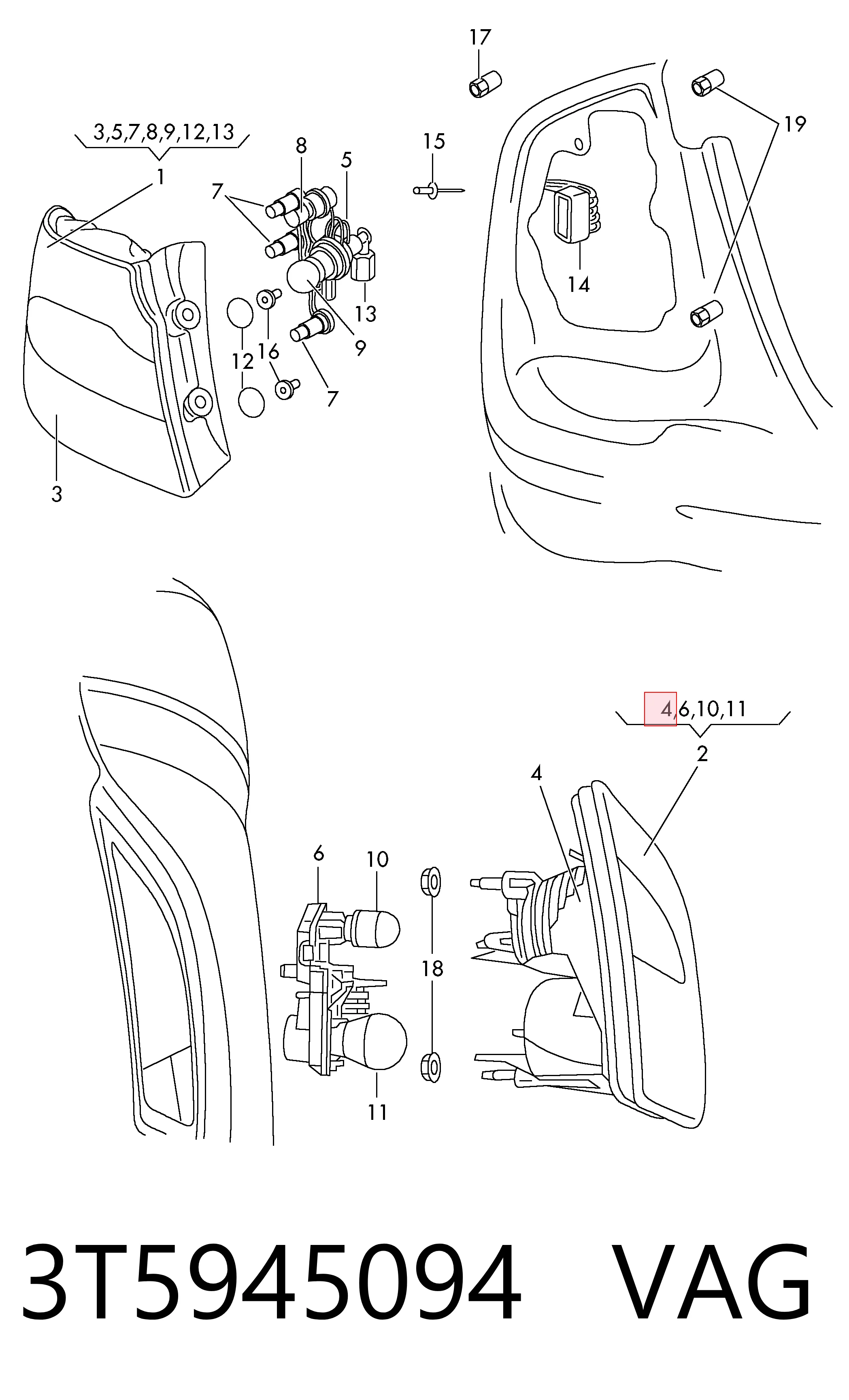 Задні ліхтарі Magneti Marelli FP6400F4A ціна, від 23.00 USD