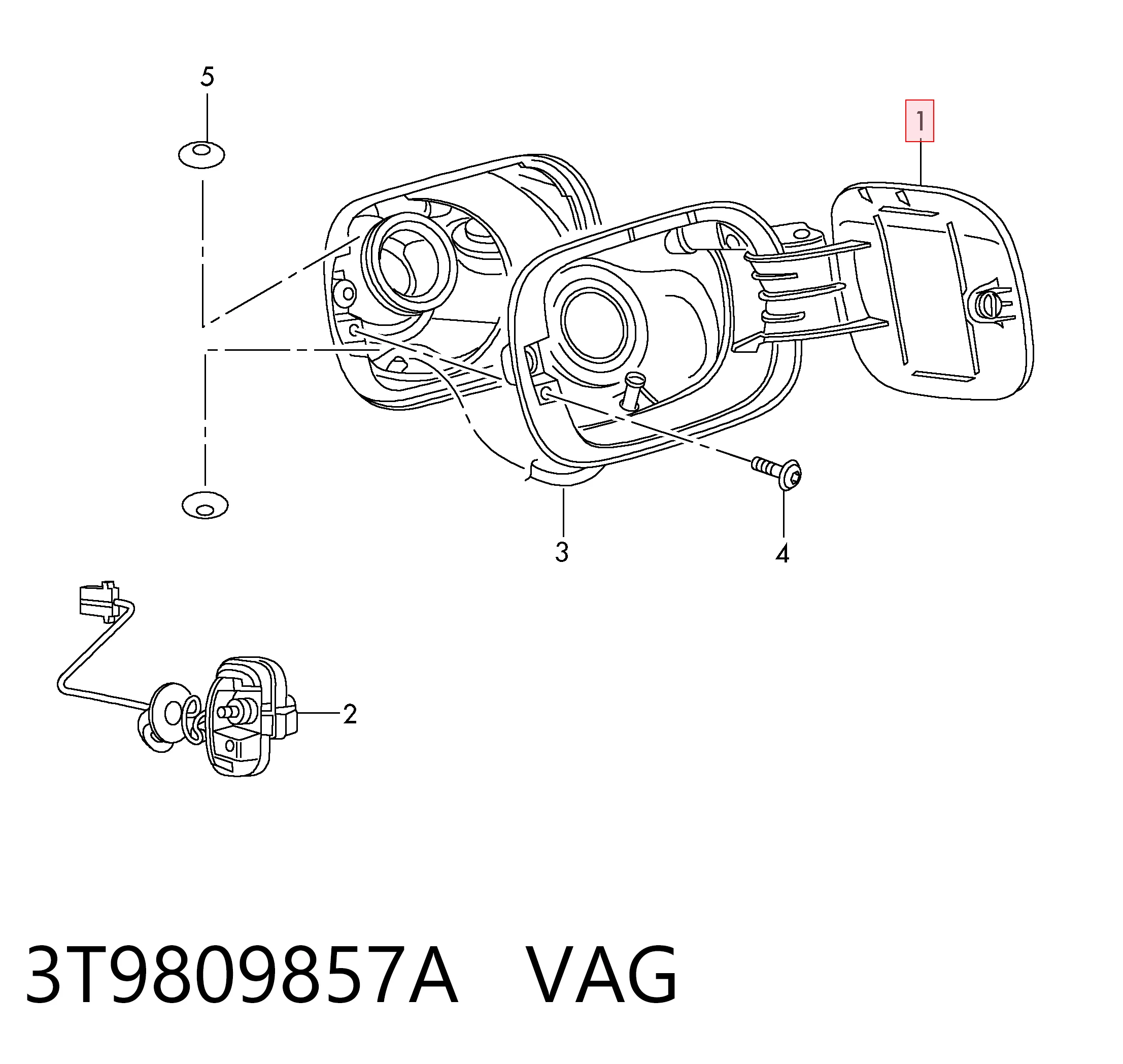 3T9809857A VAG Дверцята бензобака