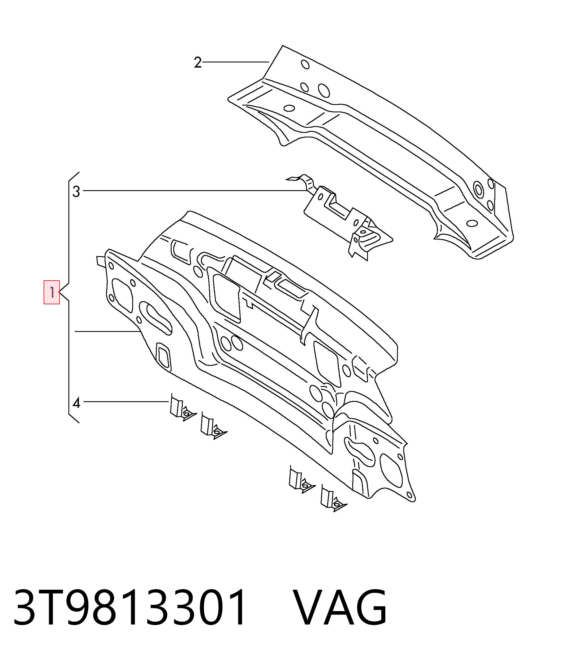 3T9813301 VAG Перегородка