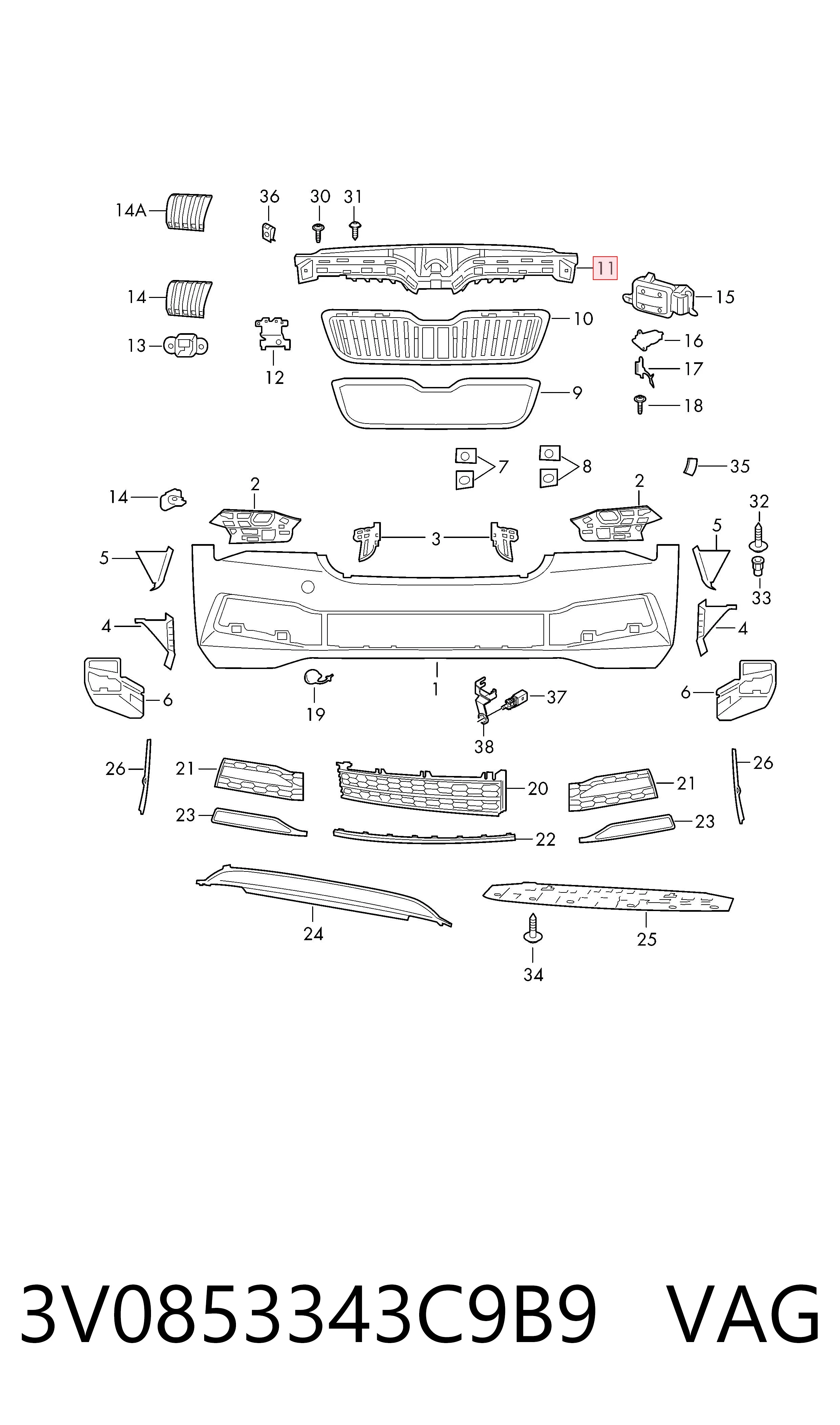 3V0853343C9B9 VAG 