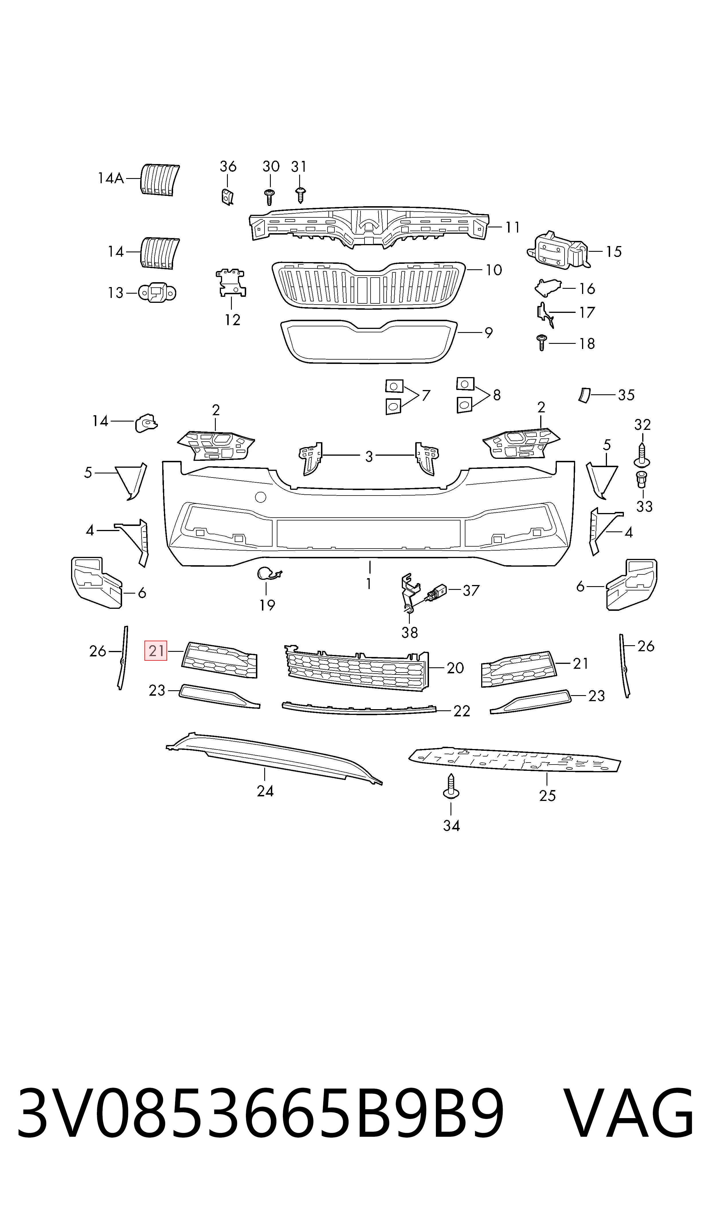 3V0853665B9B9 VAG 