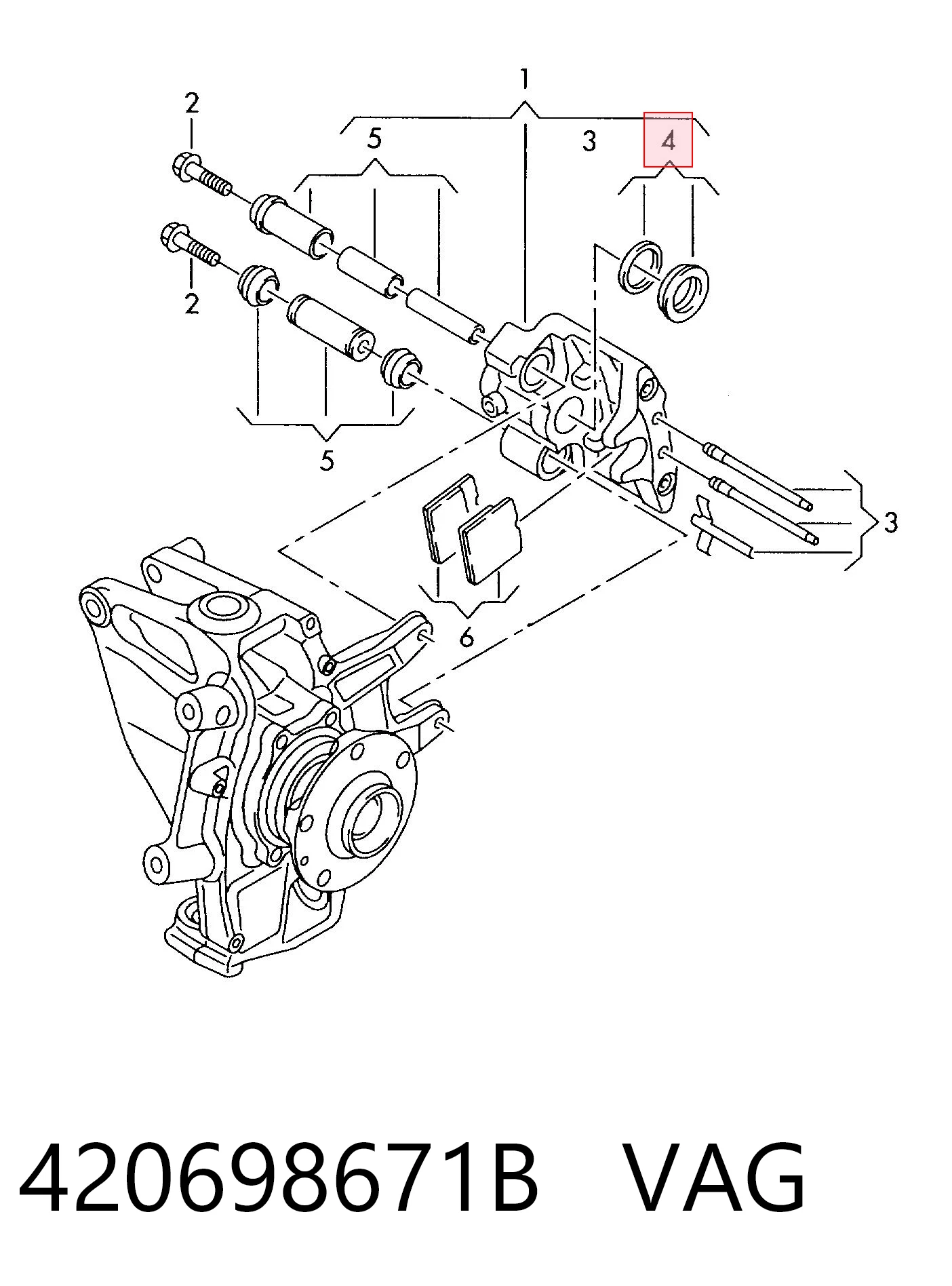 Купити 01463SEPA51 Honda Супорт гальмівного, заднього
