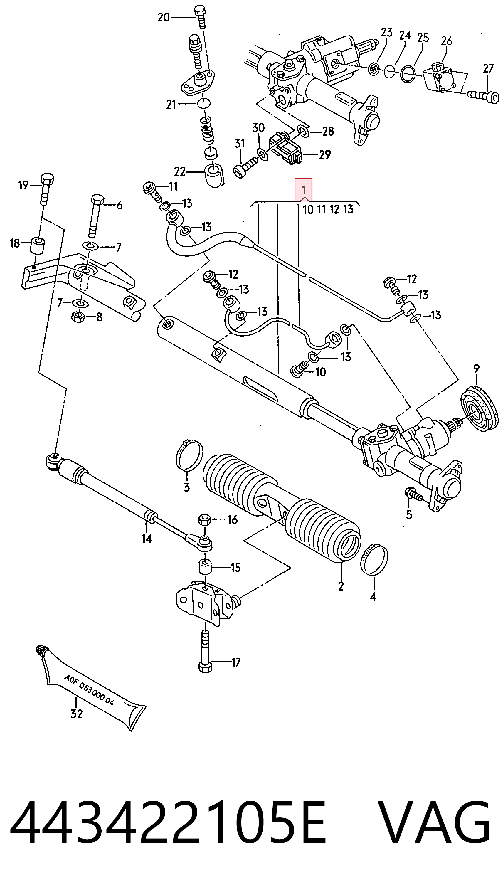 Купити Рульова рейка Audi 100 C4 4A2