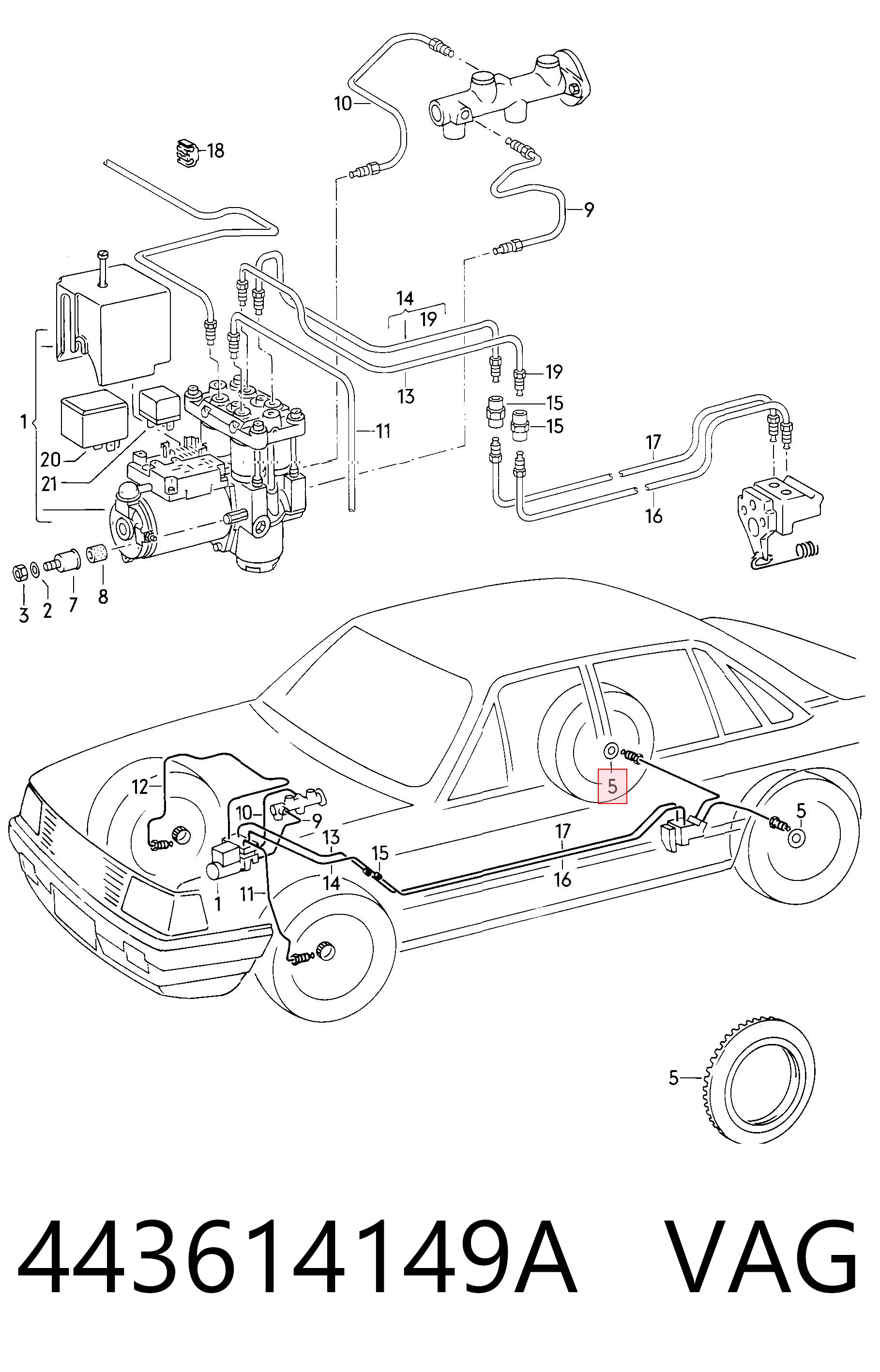 443614149A VAG Кільце АБС (ABS)