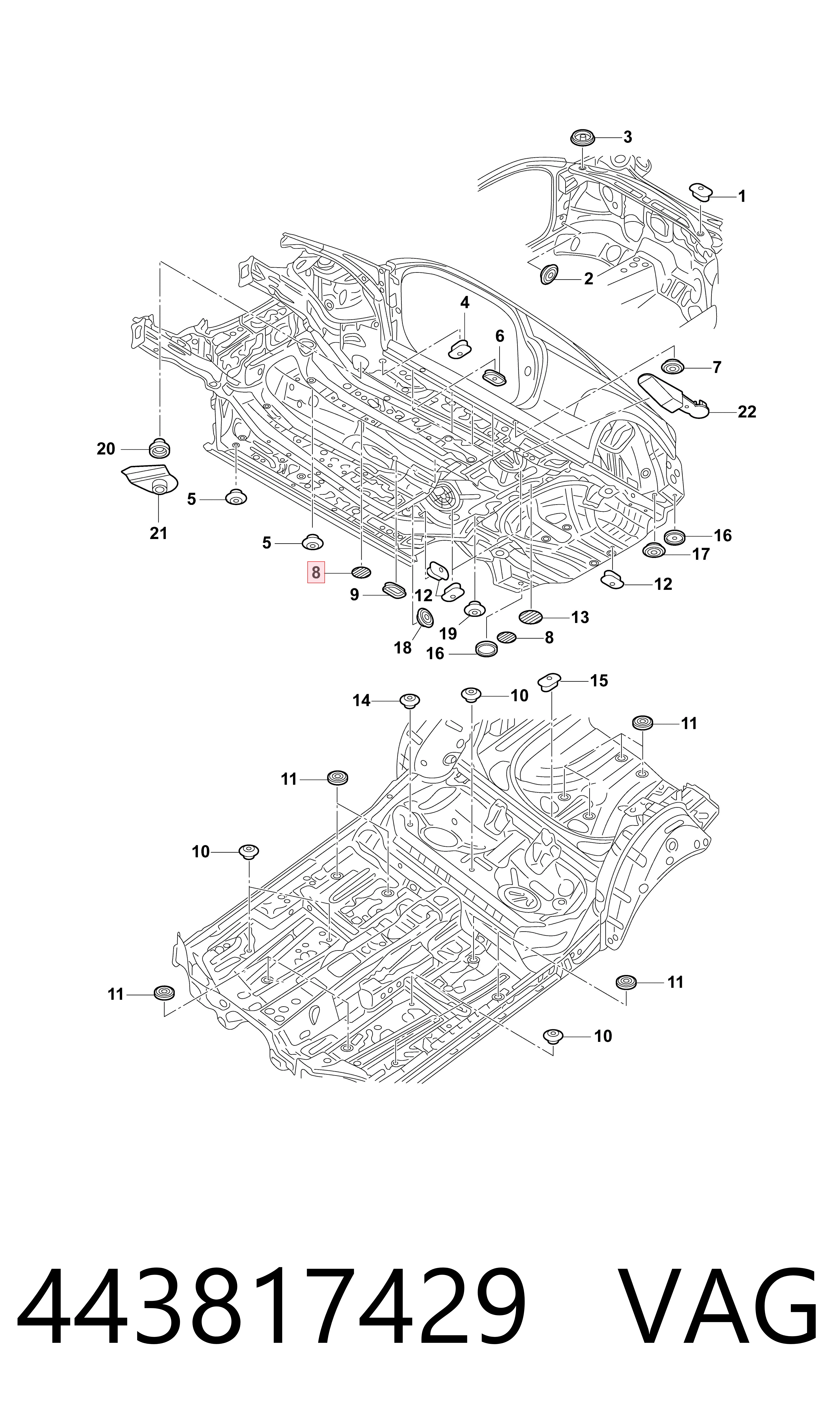  VAG 443817429 ціна, від 0.35 USD