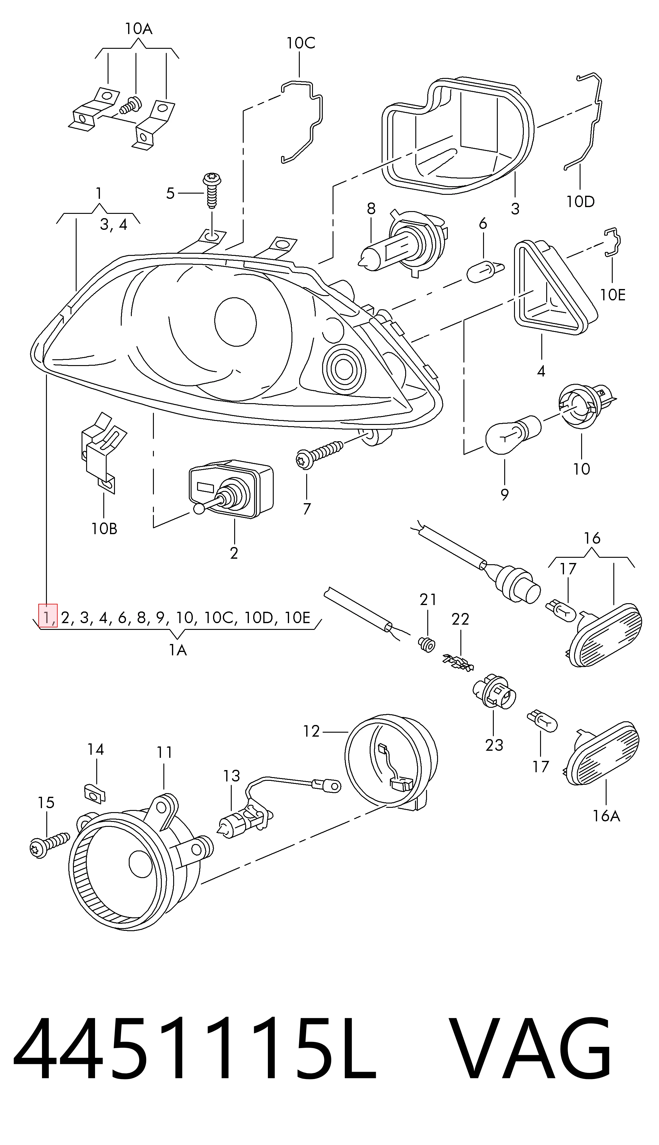 Фара Seat Ibiza III