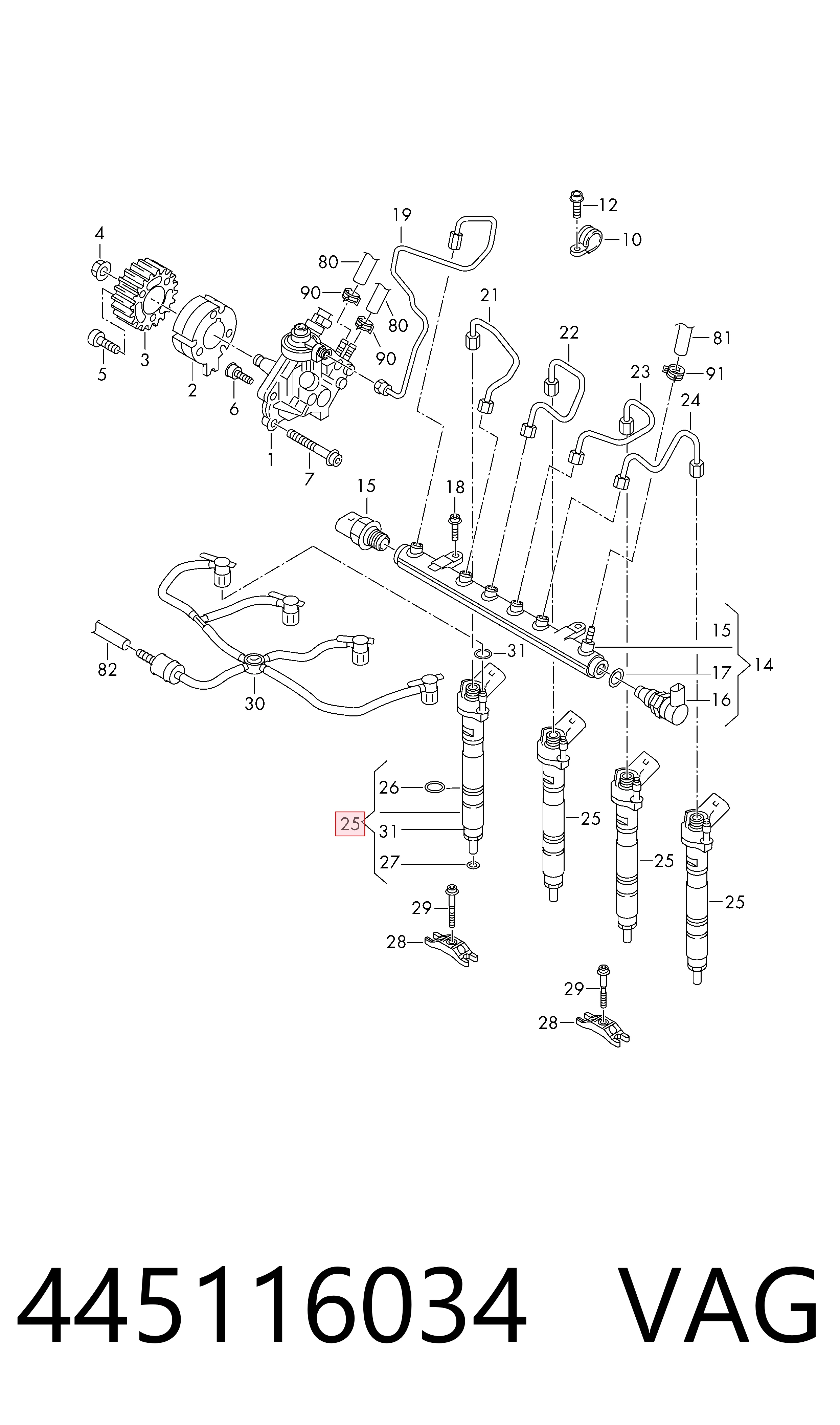 Купити Паливні форсунки Volkswagen AMAROK  2HA, 2HB, S1B, S6B, S7A, S7B