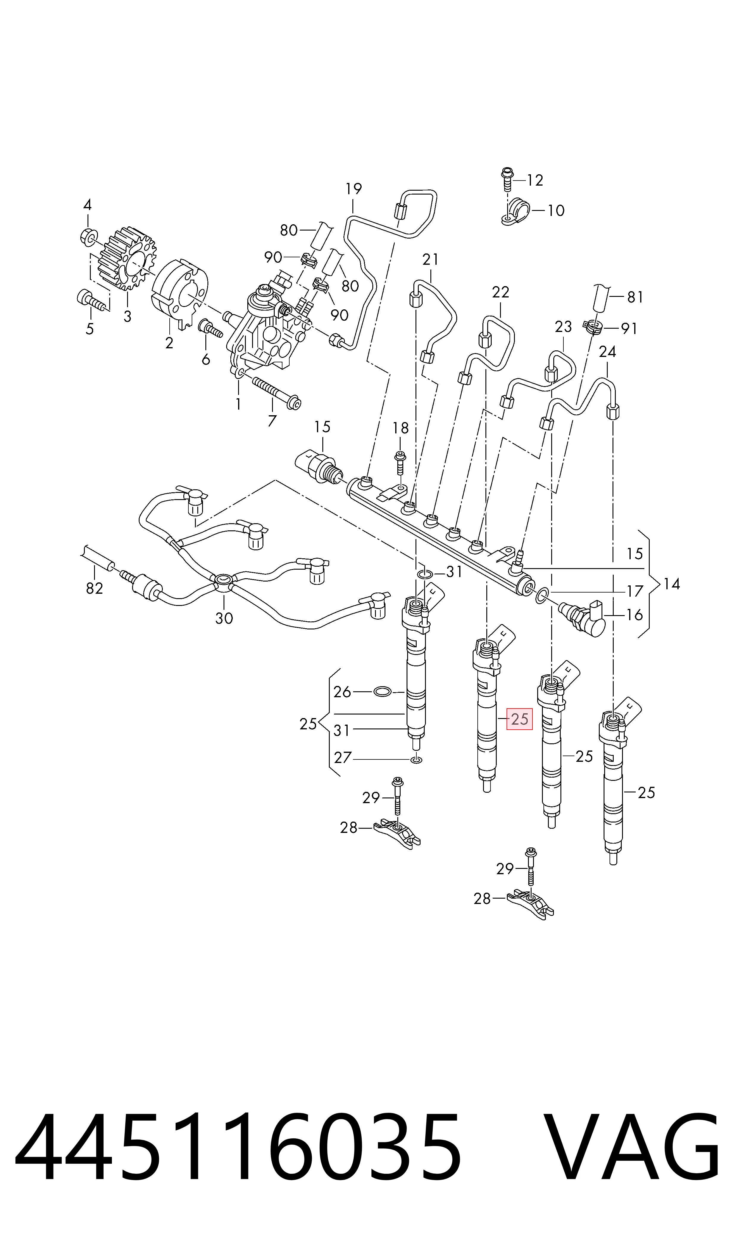 Купити 0445116034 Renault (RVI) Форсунка дизельна в зборі, розпилювач + тримач