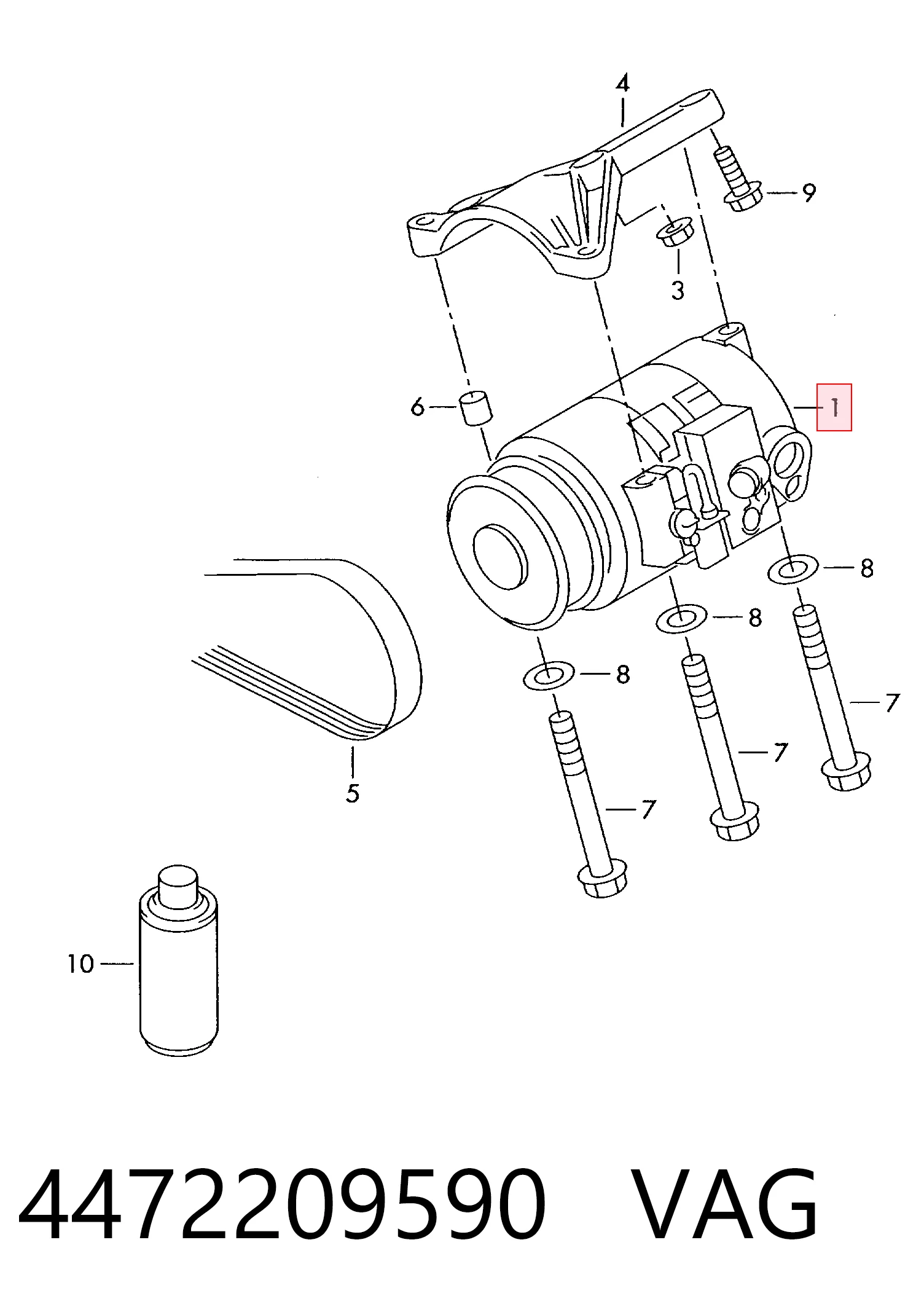 Купити 4471805533 Denso Компресор кліматичної установки