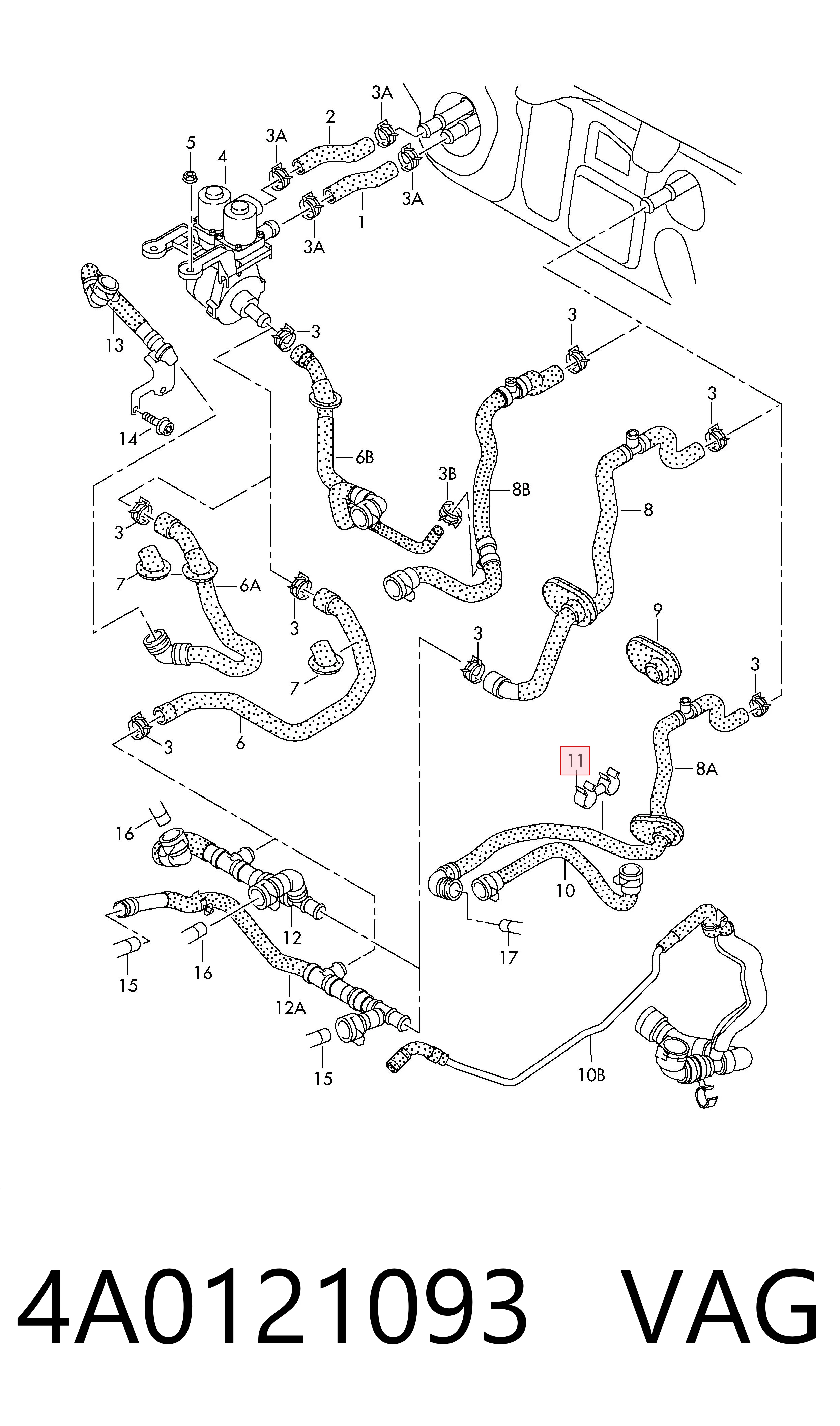  VAG 4A0121093 ціна, від 2.21 USD