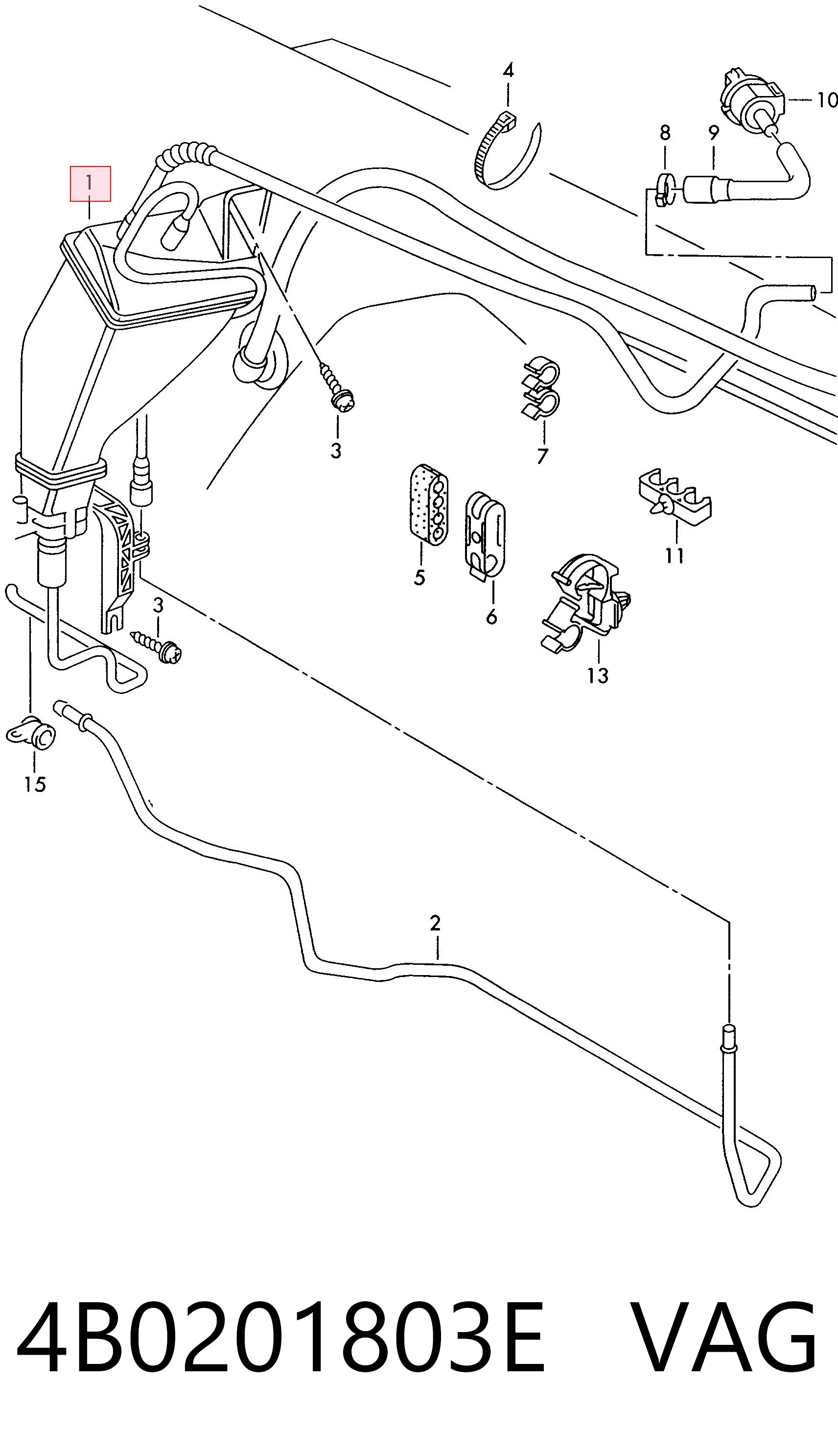 Адсорбер парів палива Audi A6 C5 універсал (4B5, 4B6) (1997 - 2006) ціна, від 20.34 USD