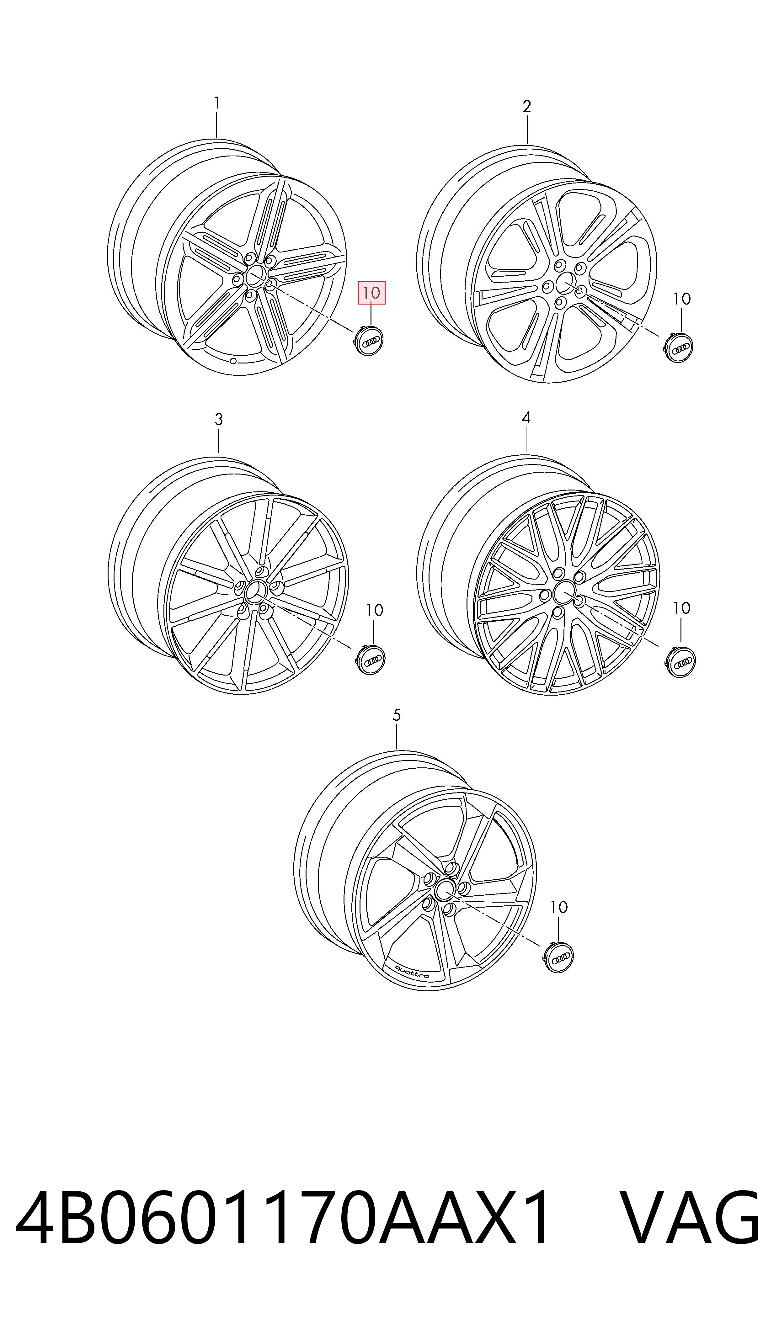 4B0601170AAX1 VAG 