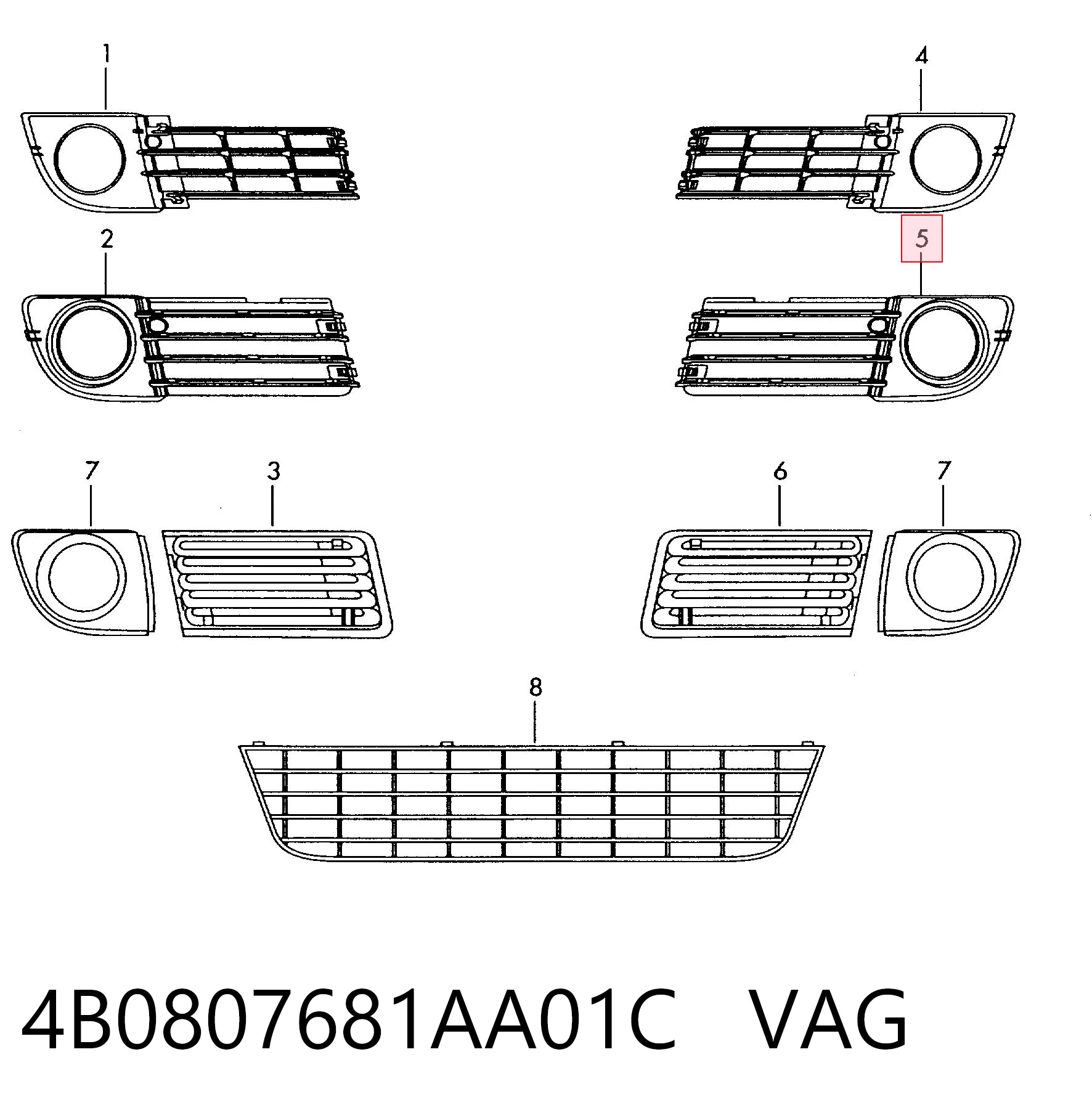 Заглушка під протитуманні фари, ліва AND 30807579 ціна, від 4.90 USD