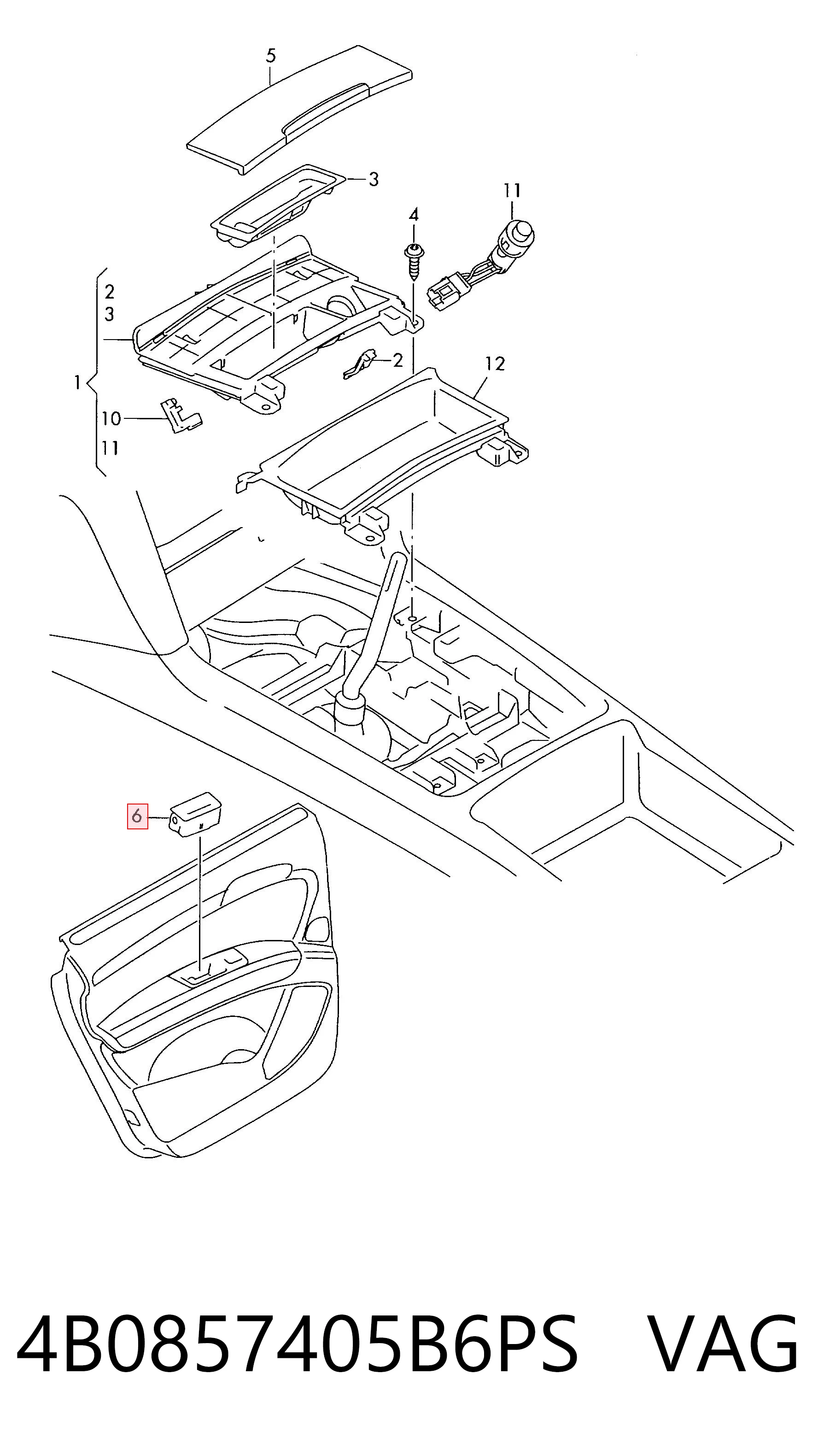  VAG 4B0857405B6PS ціна, від 10.16 USD