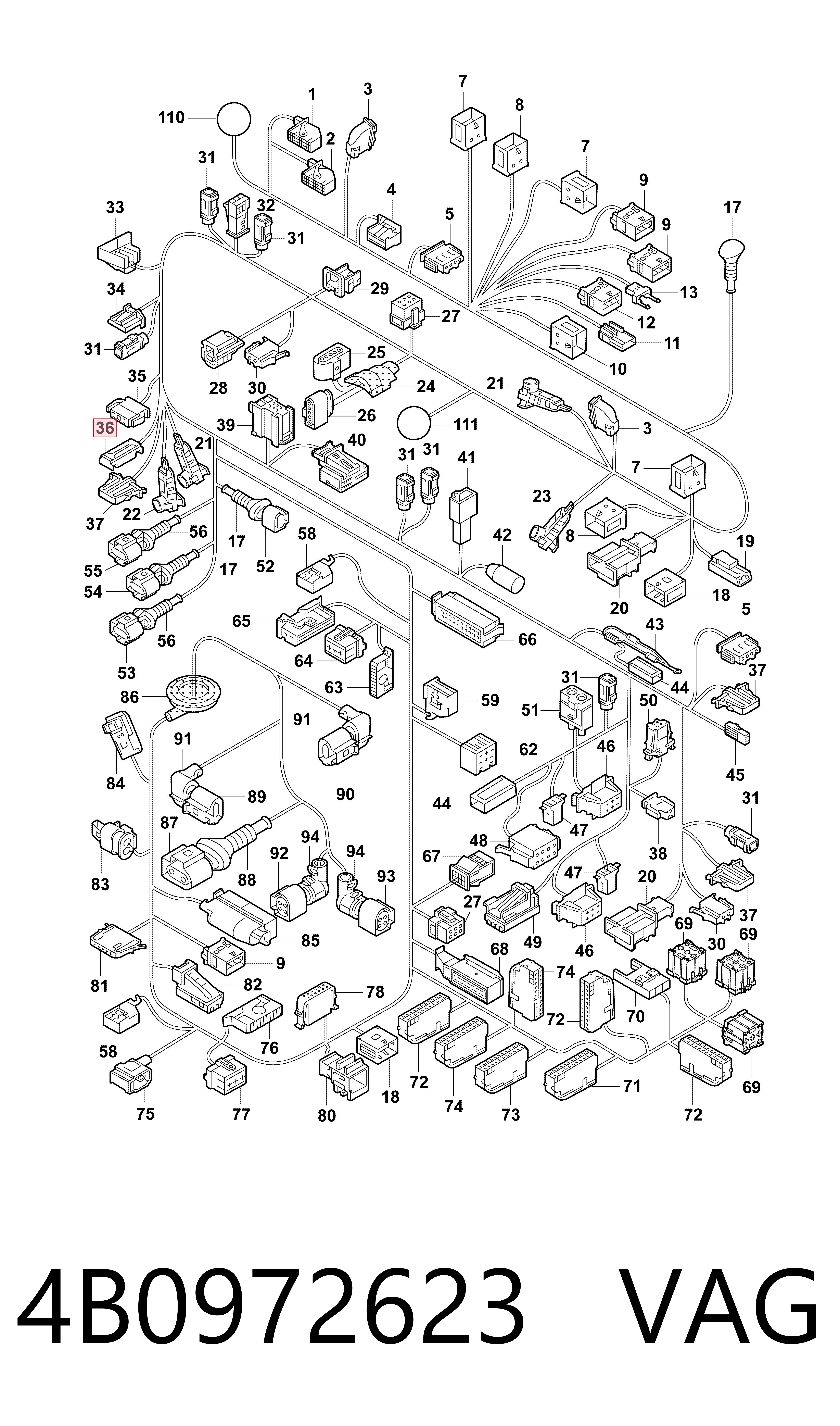  VAG 4B0972623 ціна, від 2.53 USD