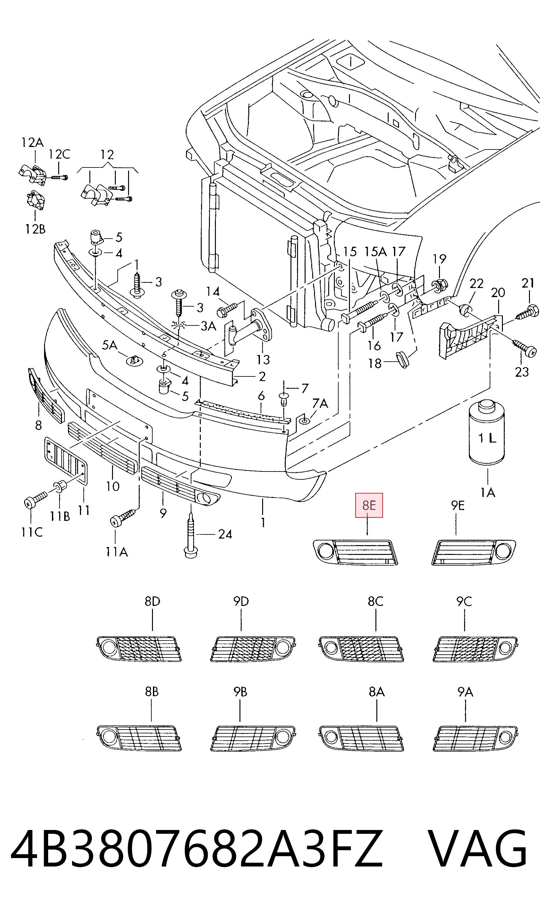 4B3807682A3FZ VAG 
