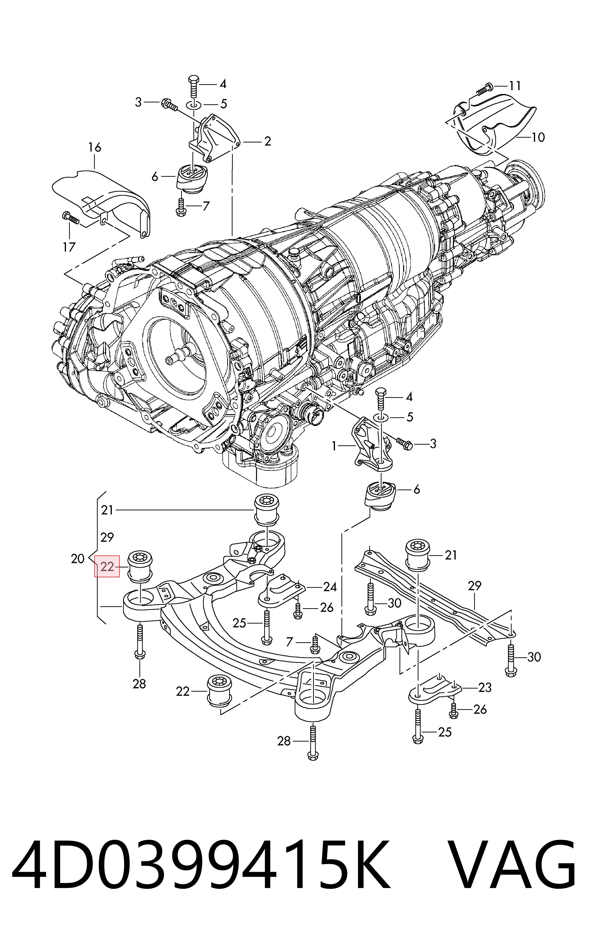 AP11729 PolyAuto Подушка передньої балки
