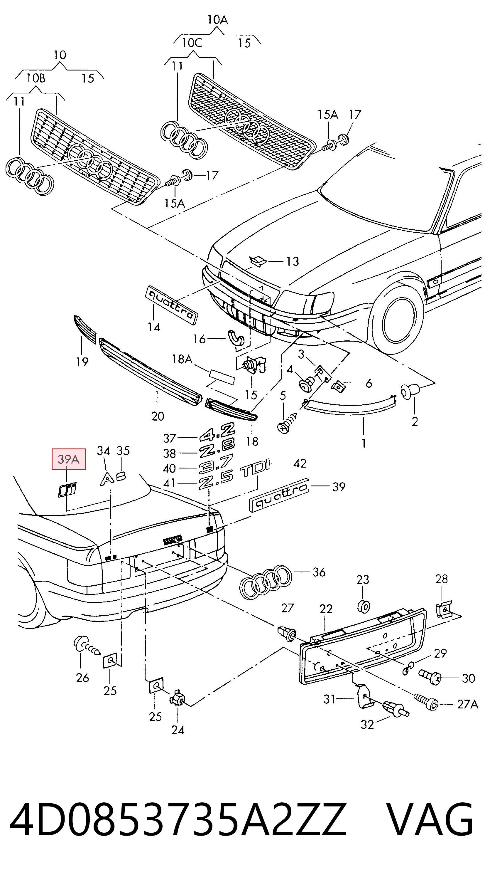  VAG 4D0853735A2ZZ ціна, від 76.36 USD