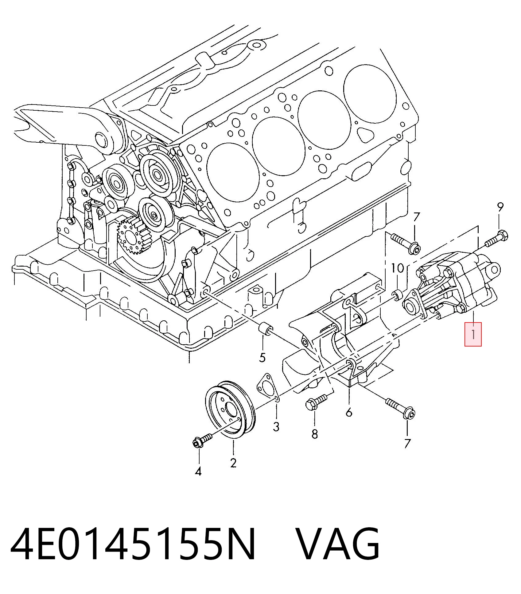 Насос ГУР 4E0145155N VAG