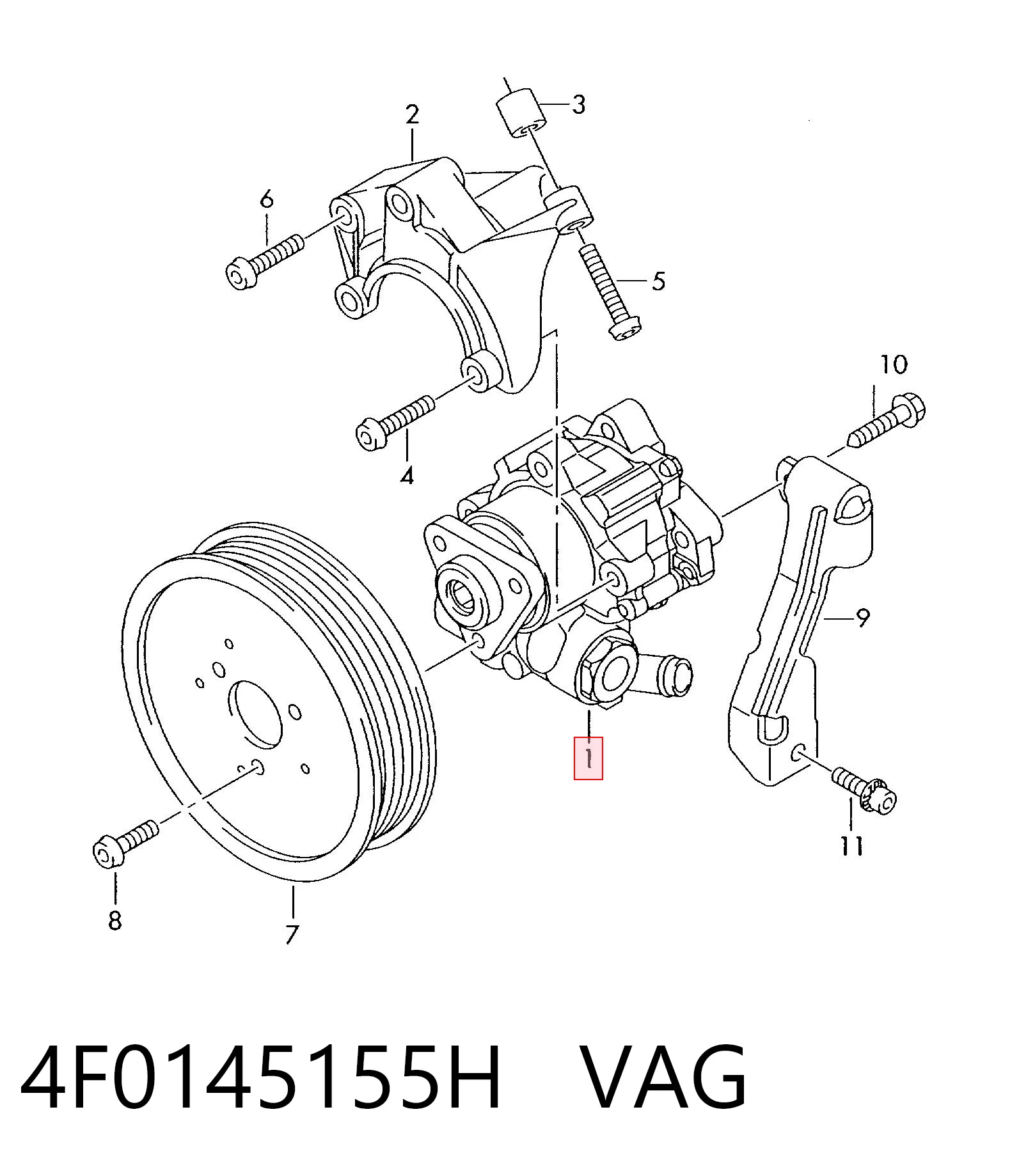 4F0145155H VAG Насос гідропідсилювача
