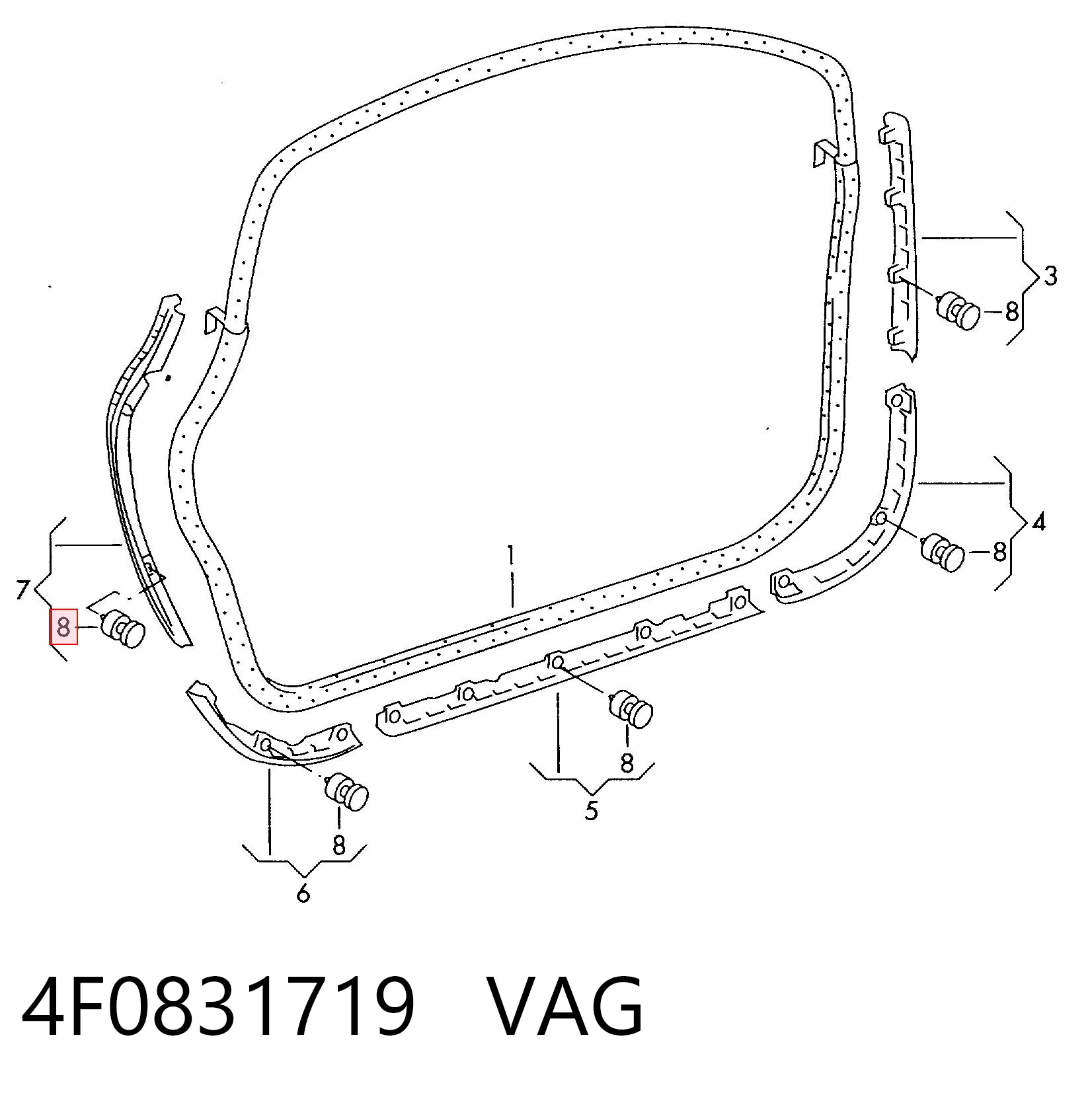  VAG 4F0831719 ціна, від 0.47 USD