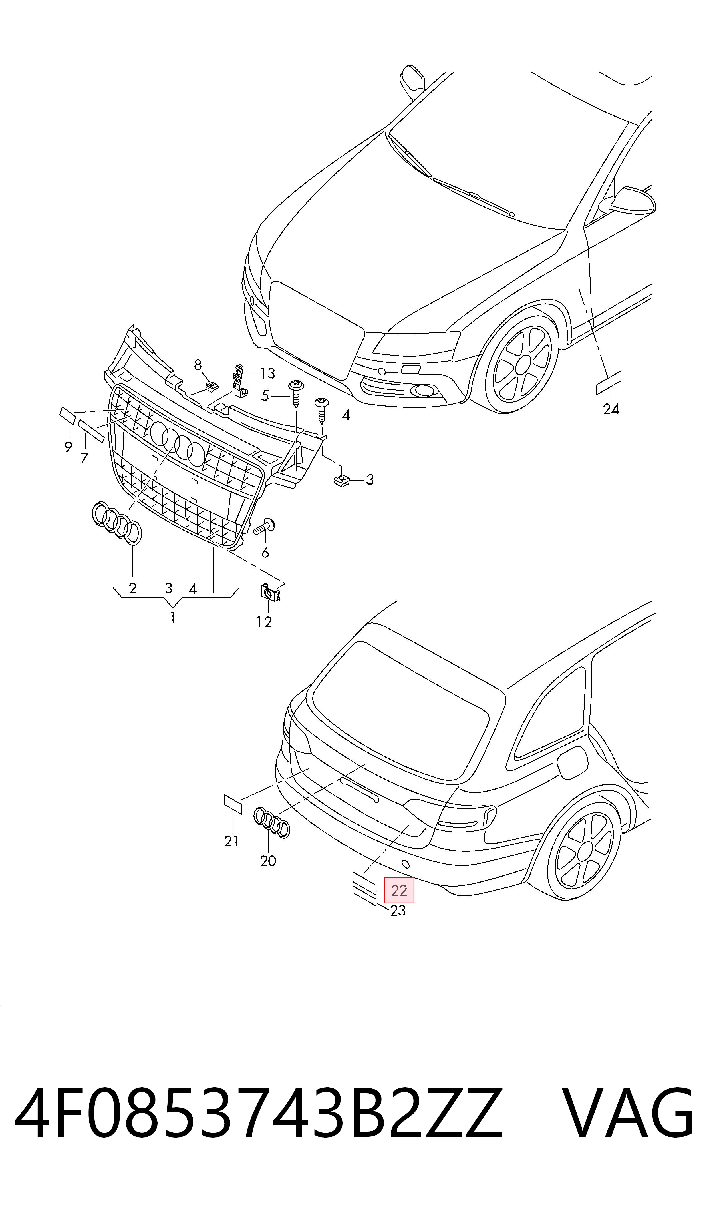 4F0853743B2ZZ VAG 