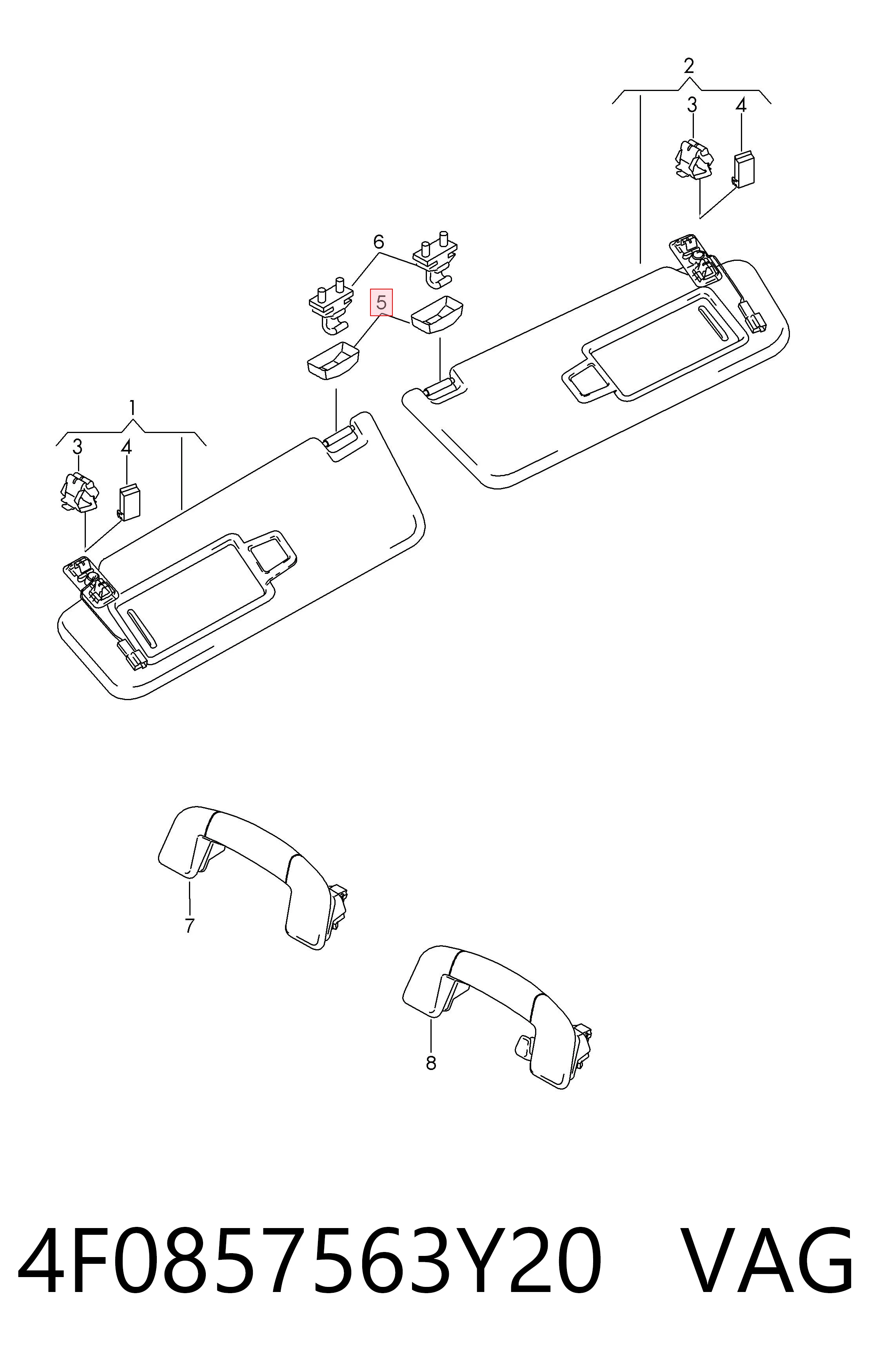  VAG 4F0857563Y20 ціна, від 1.27 USD
