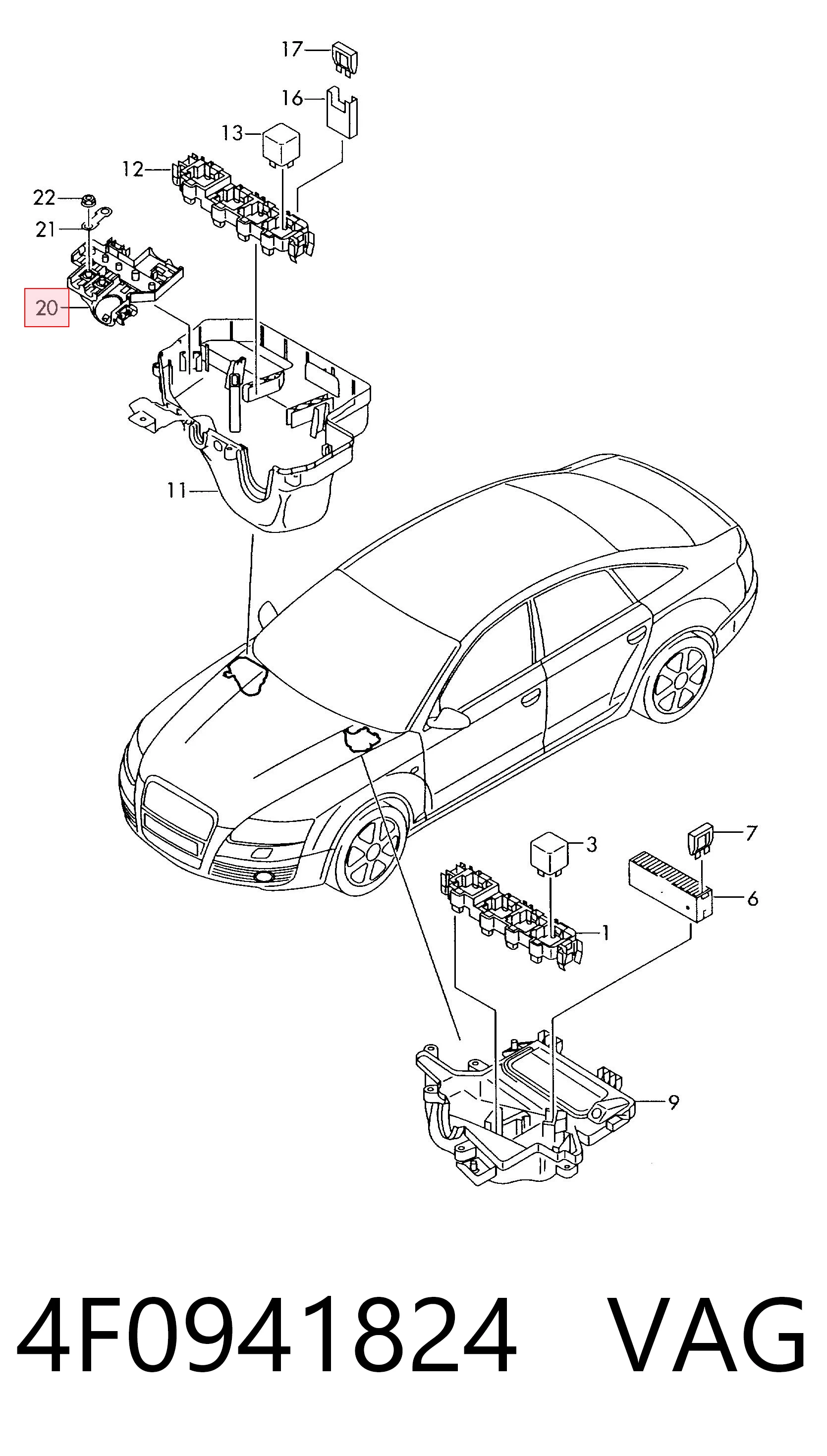  VAG 4F0941824 ціна, від 2.93 USD