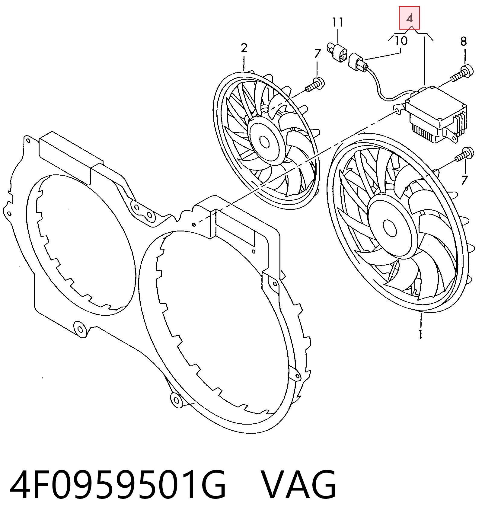 4F0959501G VAG Регулятор оборотів вентилятора