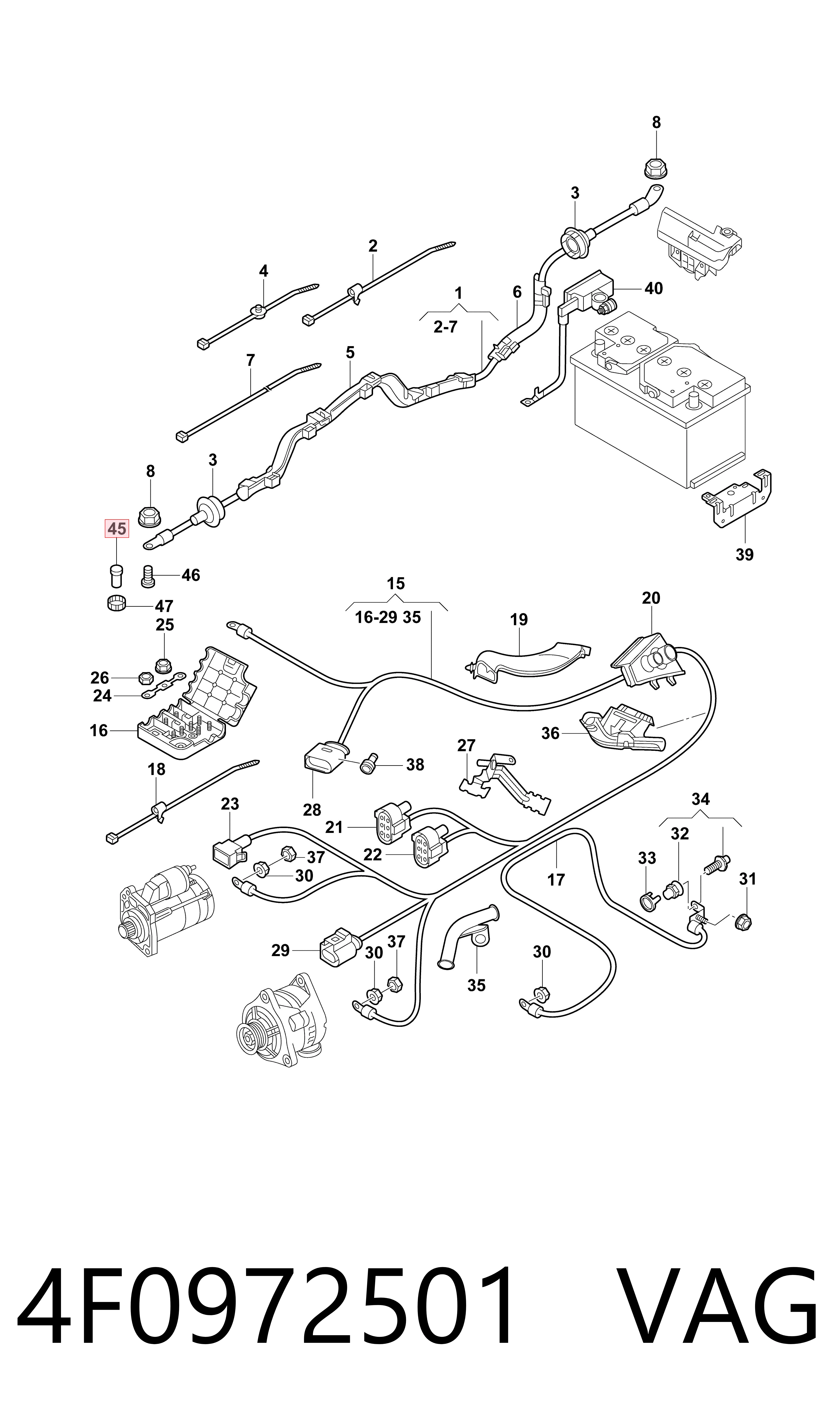  VAG 4F0972501 ціна, від 6.38 USD