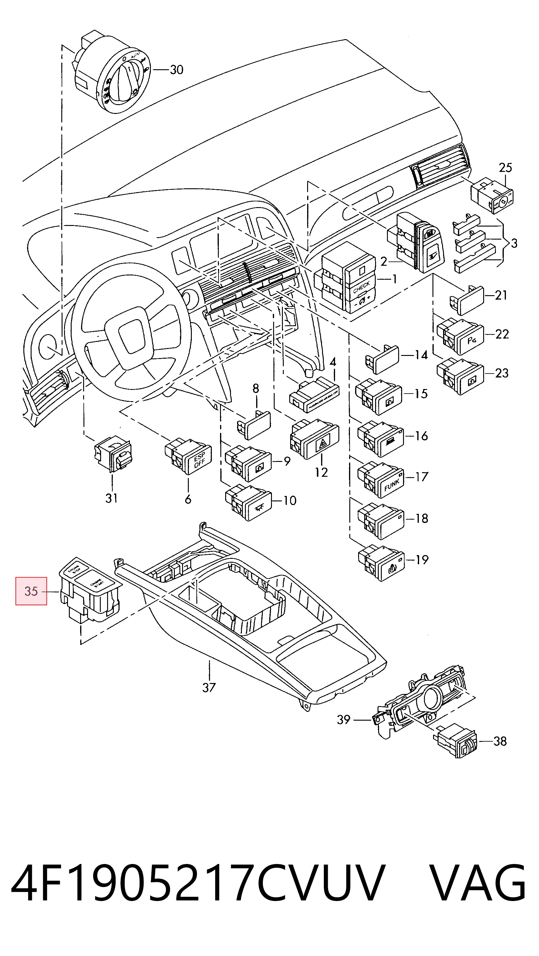 4F1905217CVUV VAG 