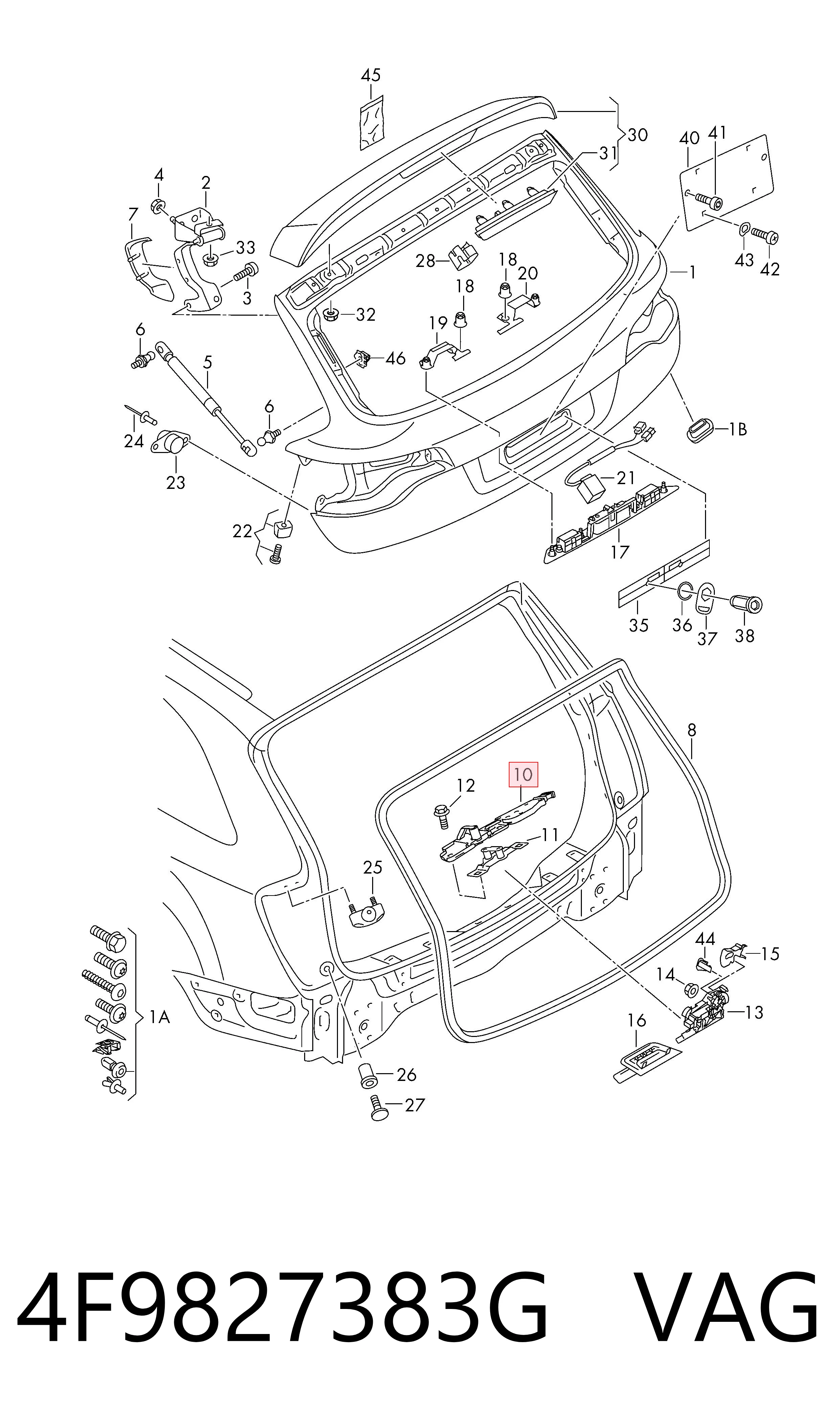 Актуатор замка ляди VAG 4F9827383G ціна, від 35.47 USD