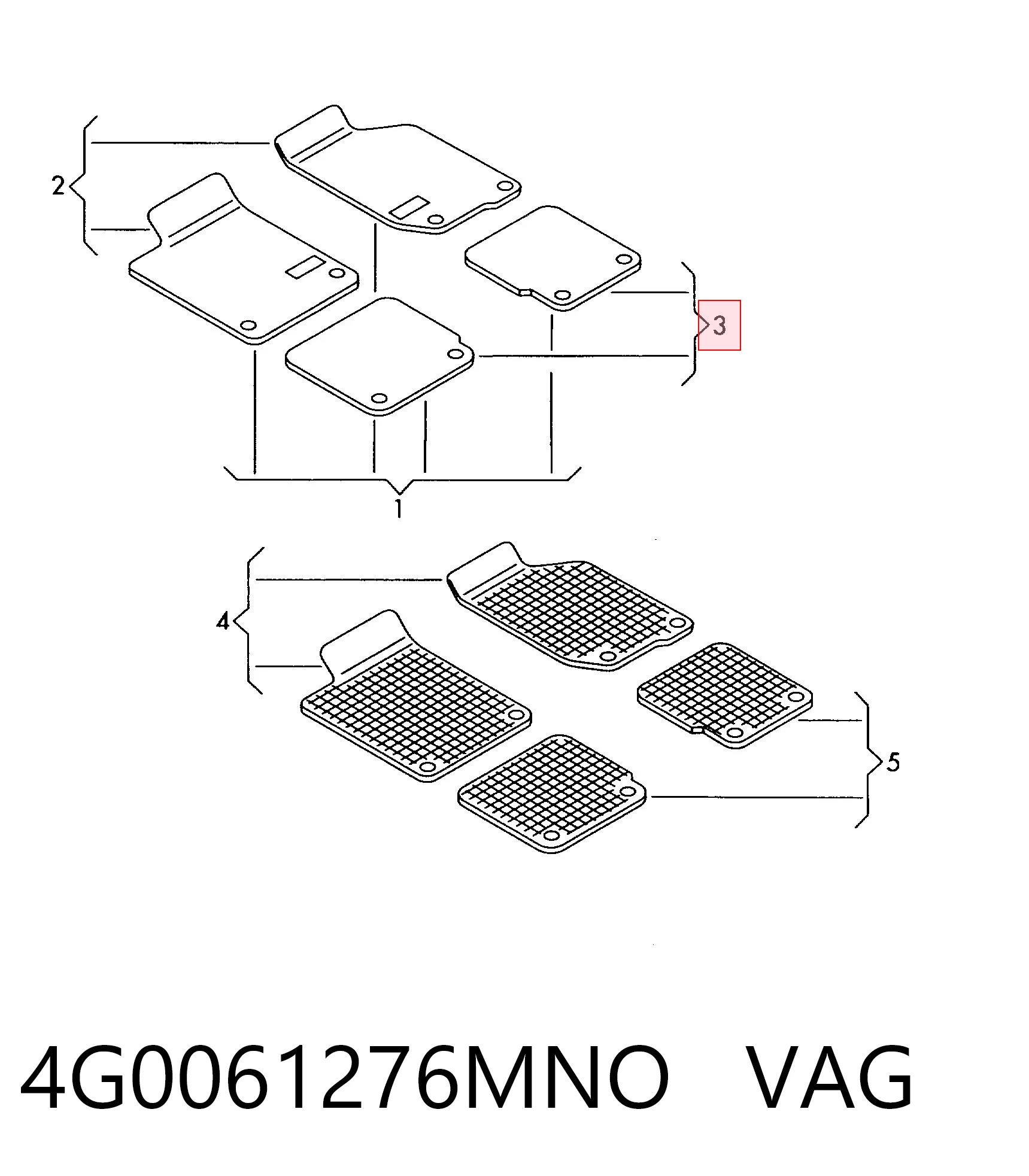 4G0061276MNO VAG Килими салону