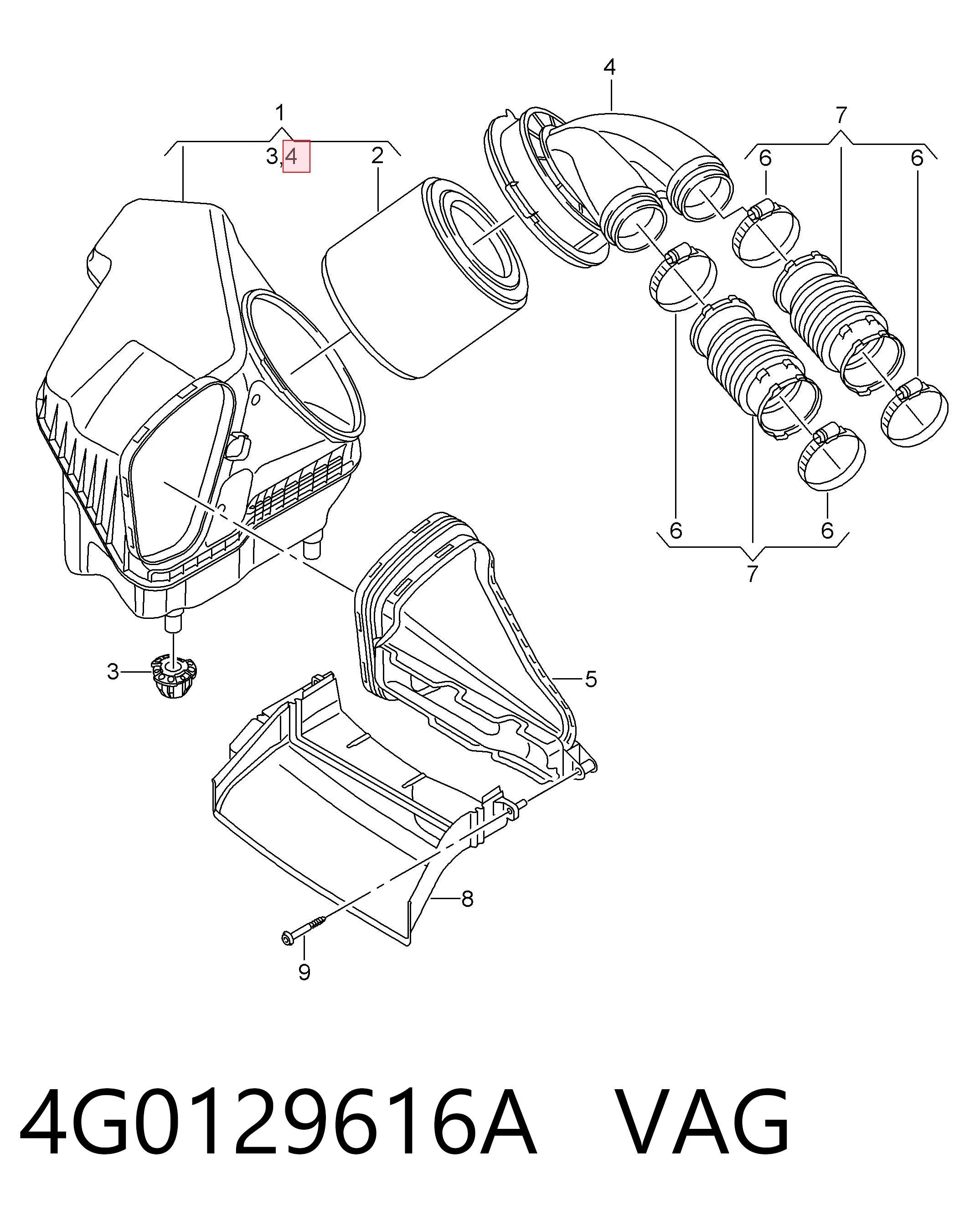 4G0129616A VAG 
