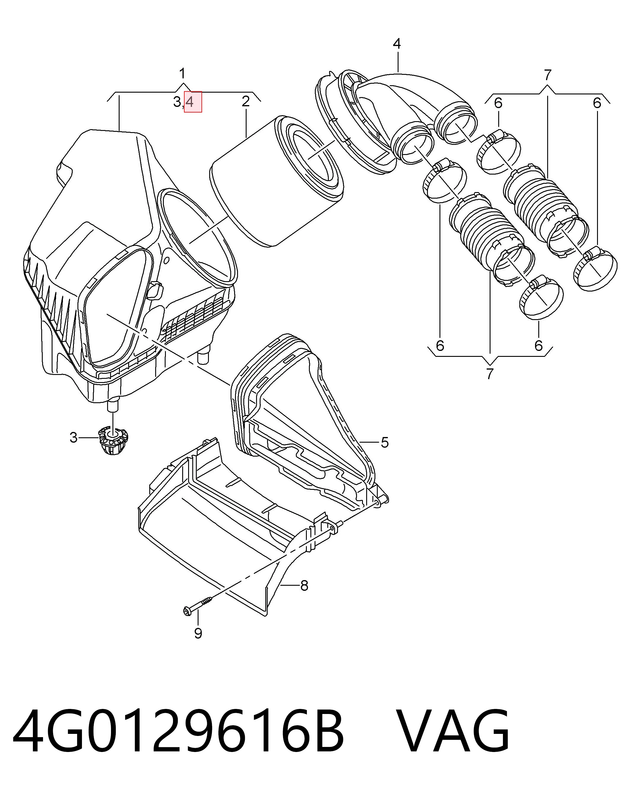 4G0129616B VAG 