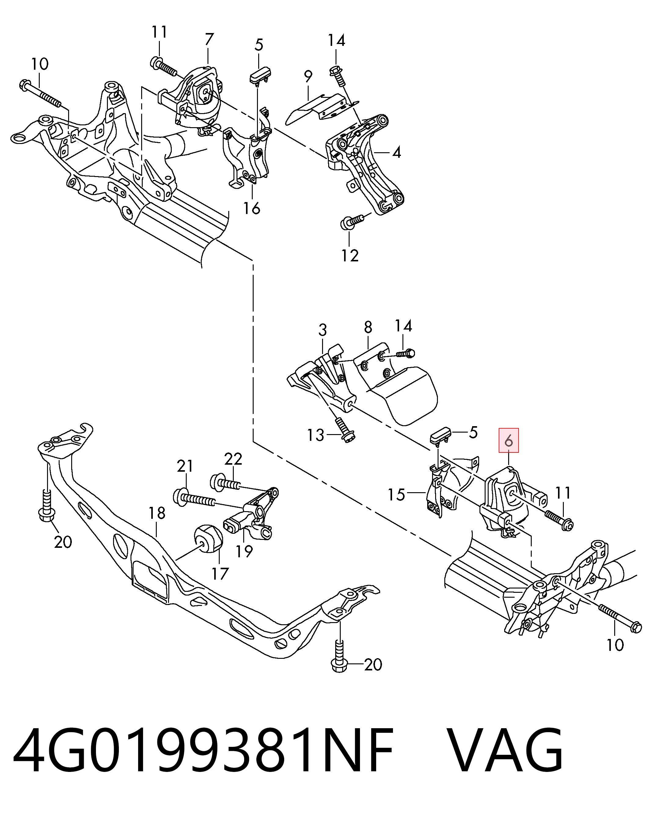 Подушка (опора) двигуна, ліва 05147131AB Chrysler