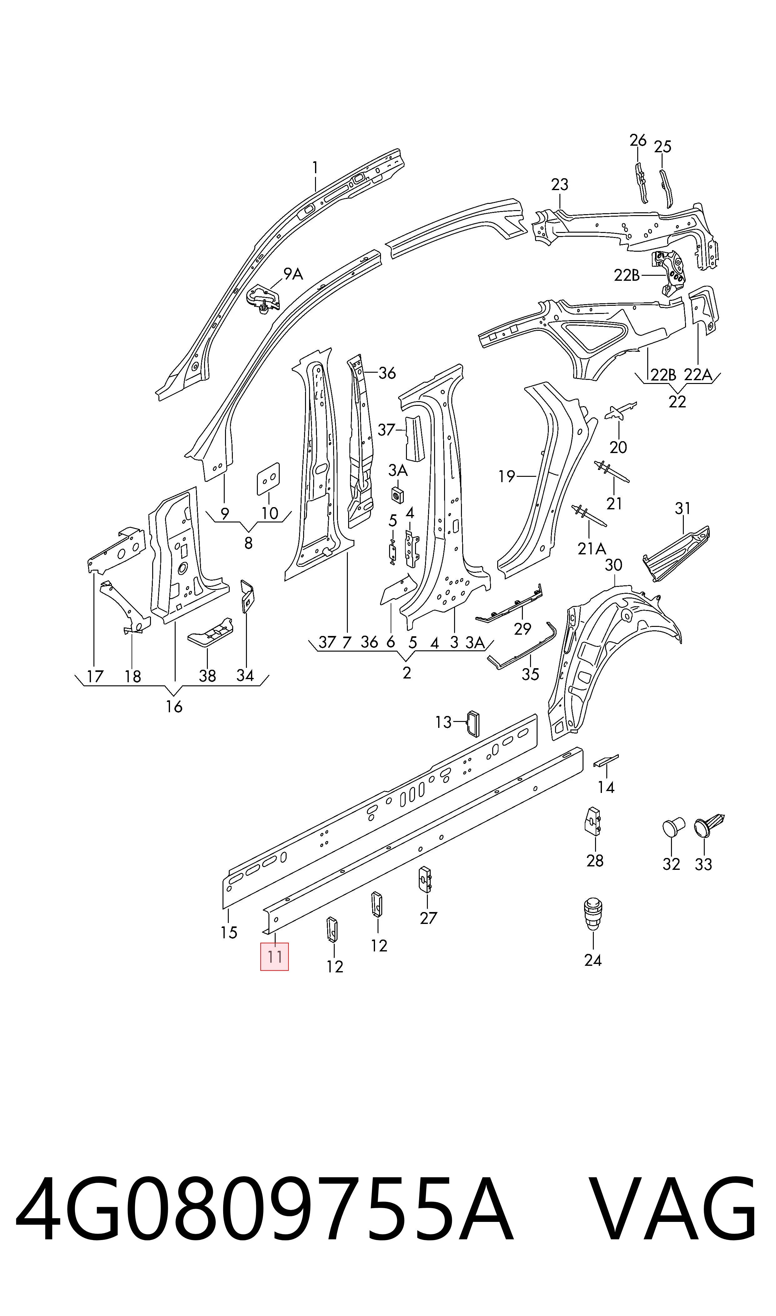 4G0809755A VAG