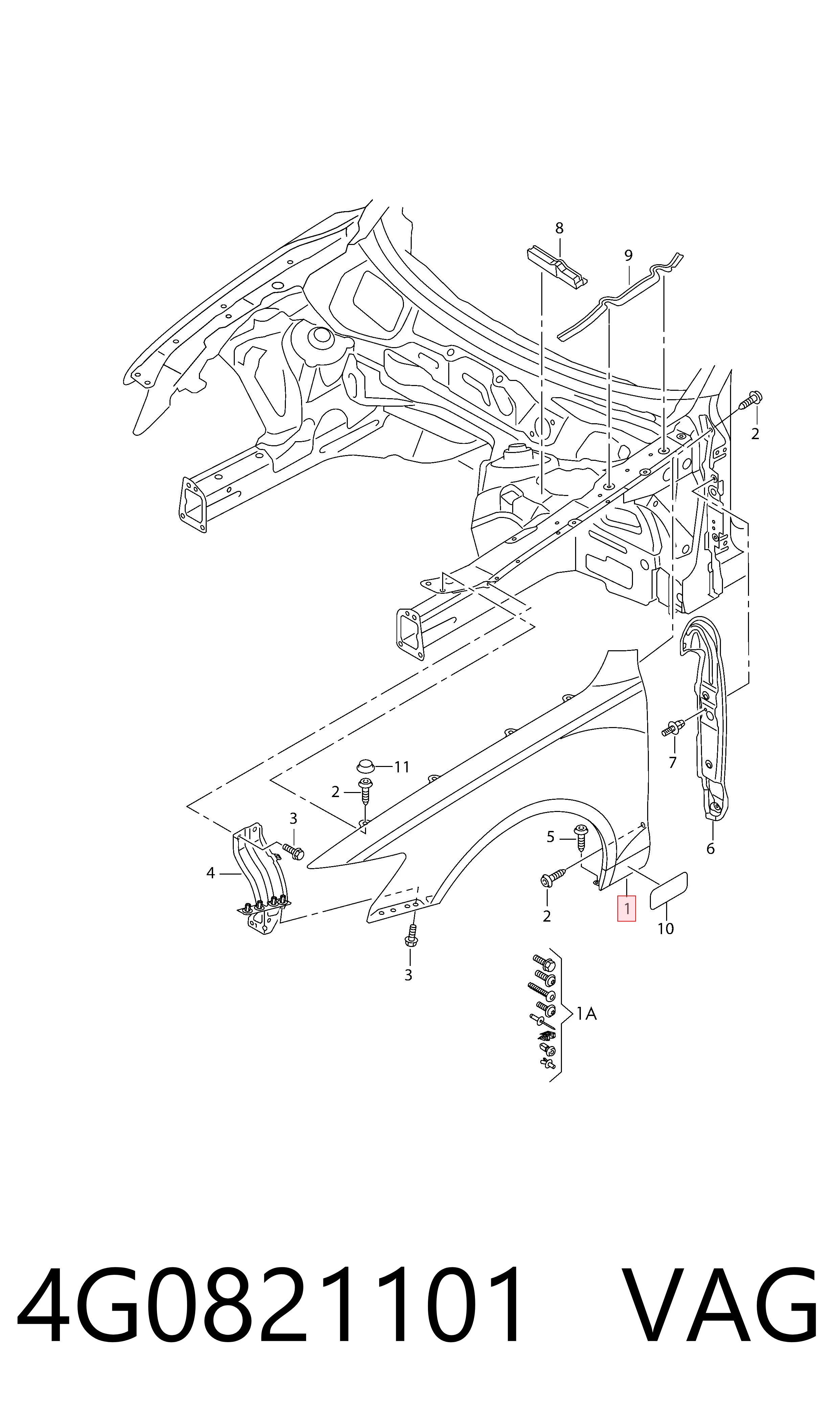 Ліве переднє крило Starline KH0032313 ціна, від 114.09 USD