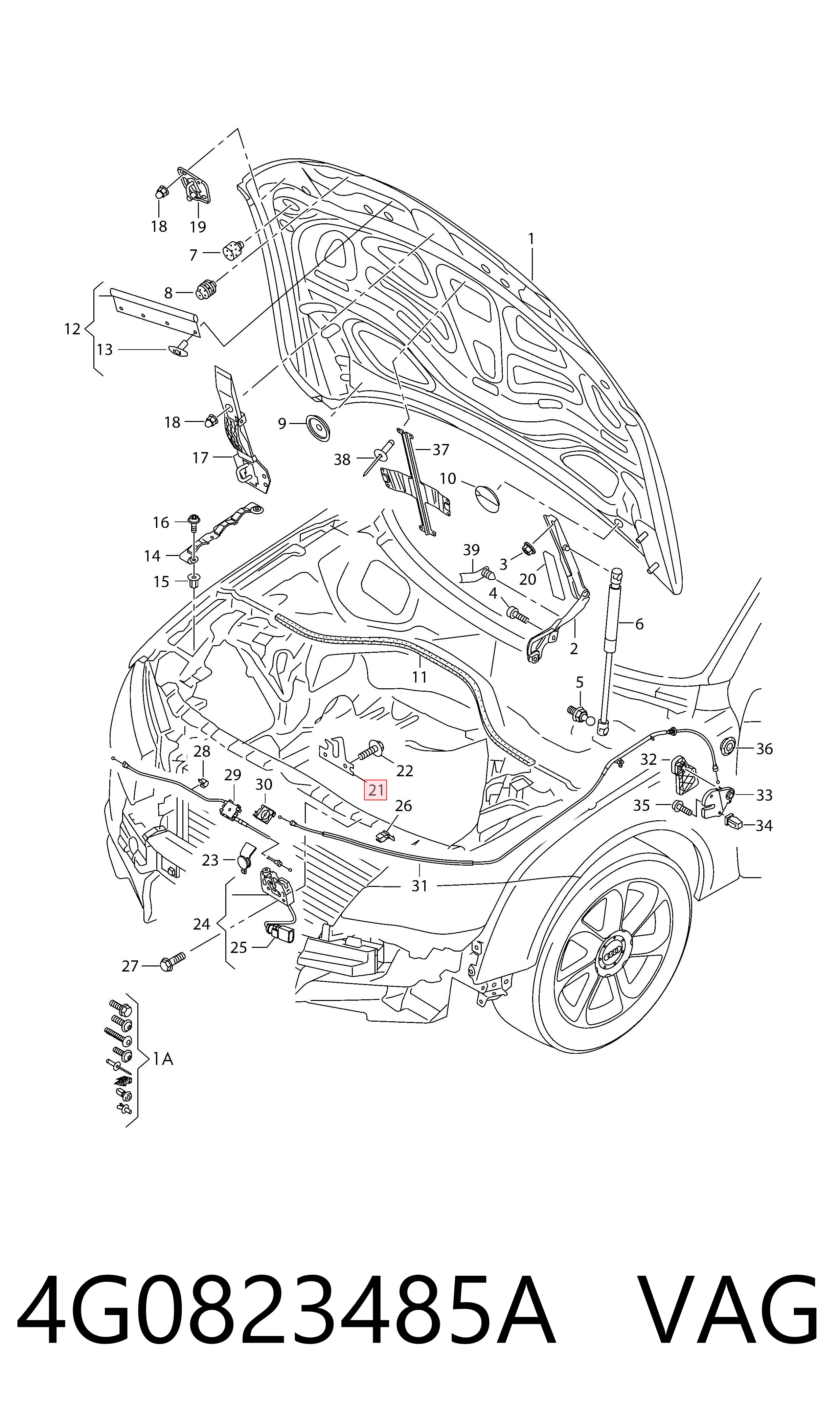  VAG 4G0823485A ціна, від 2.78 USD