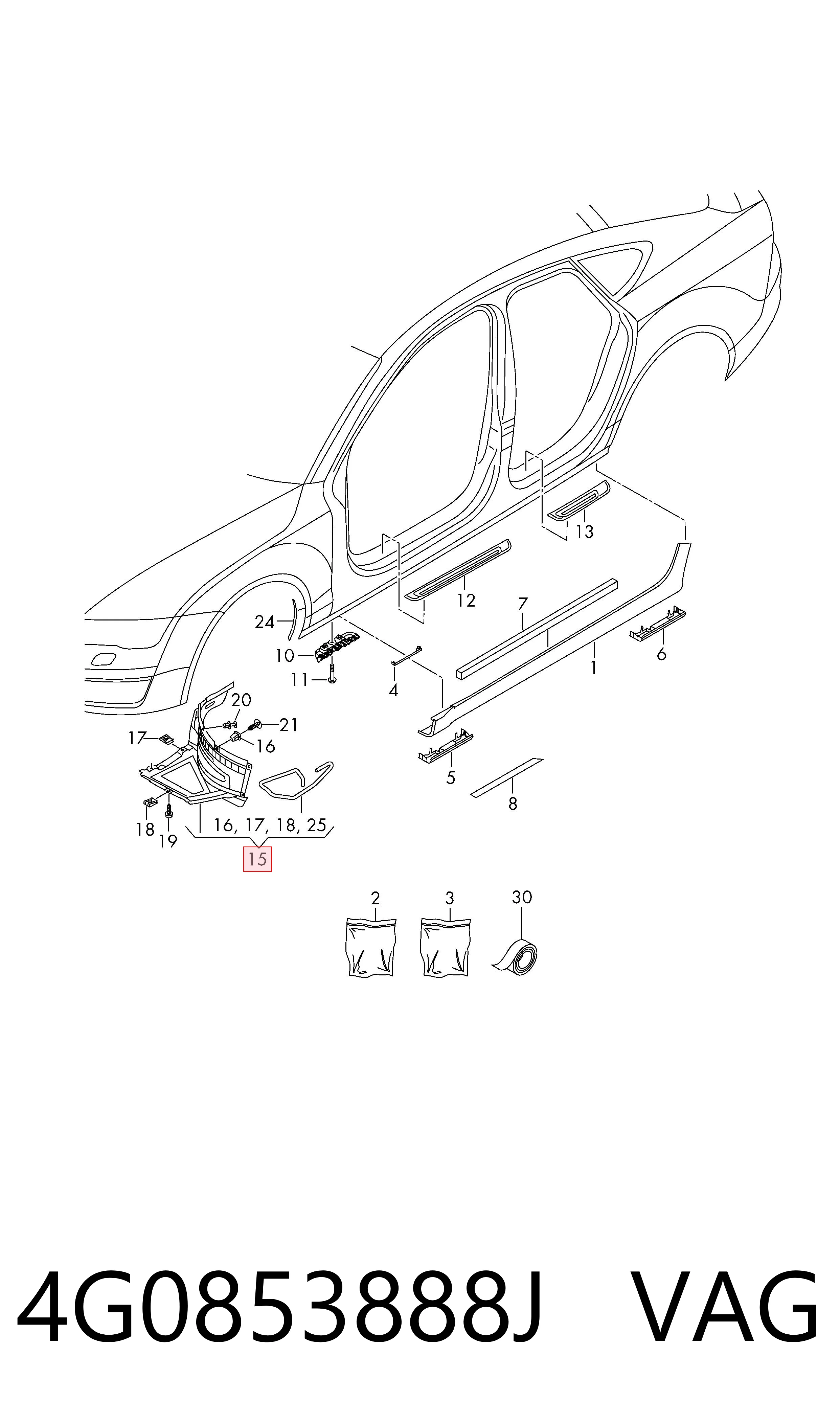 AD6001013AR Rhino Підкрилок переднього крила, правий передній