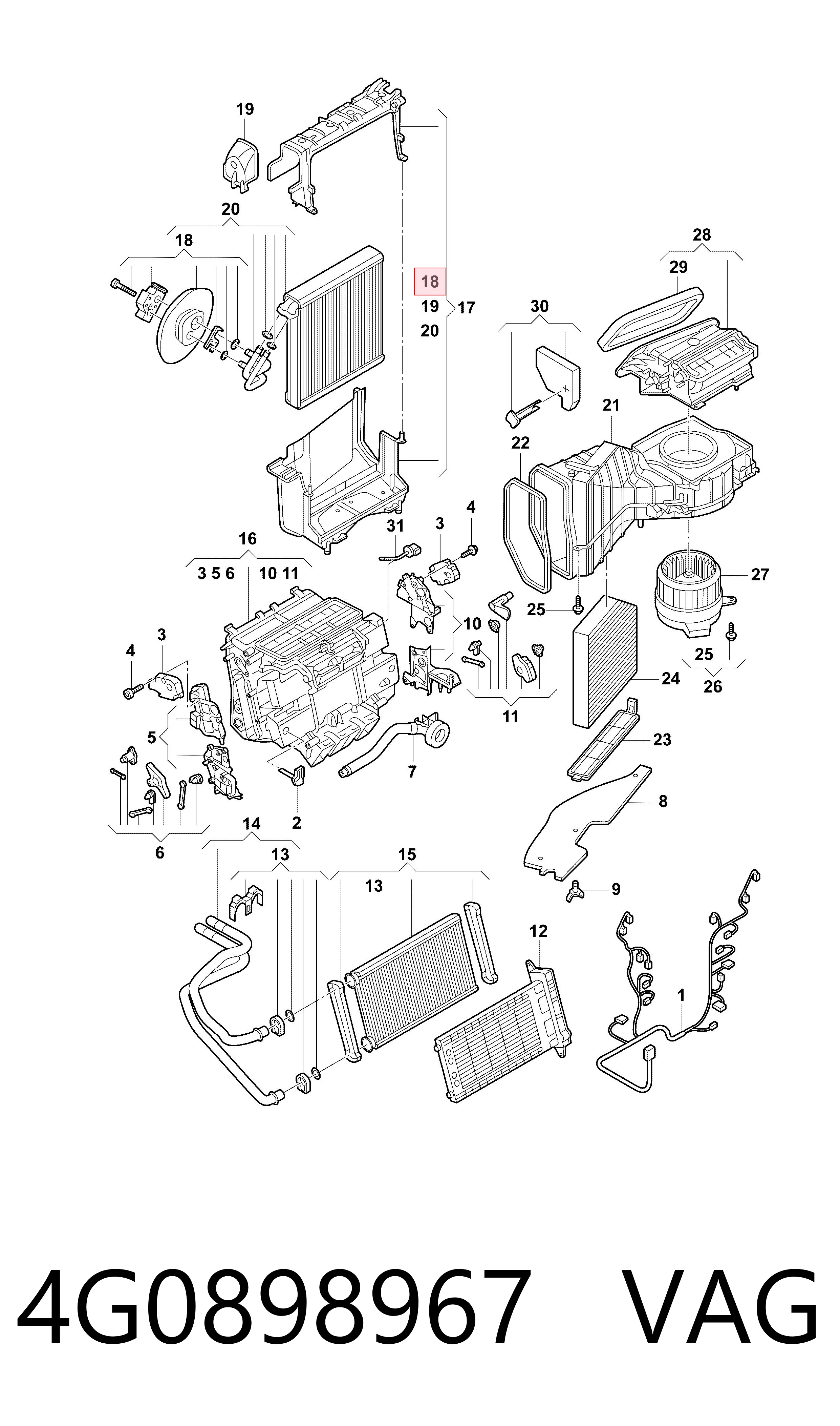 4G0898967 VAG Клапан TRV, кондиціонера